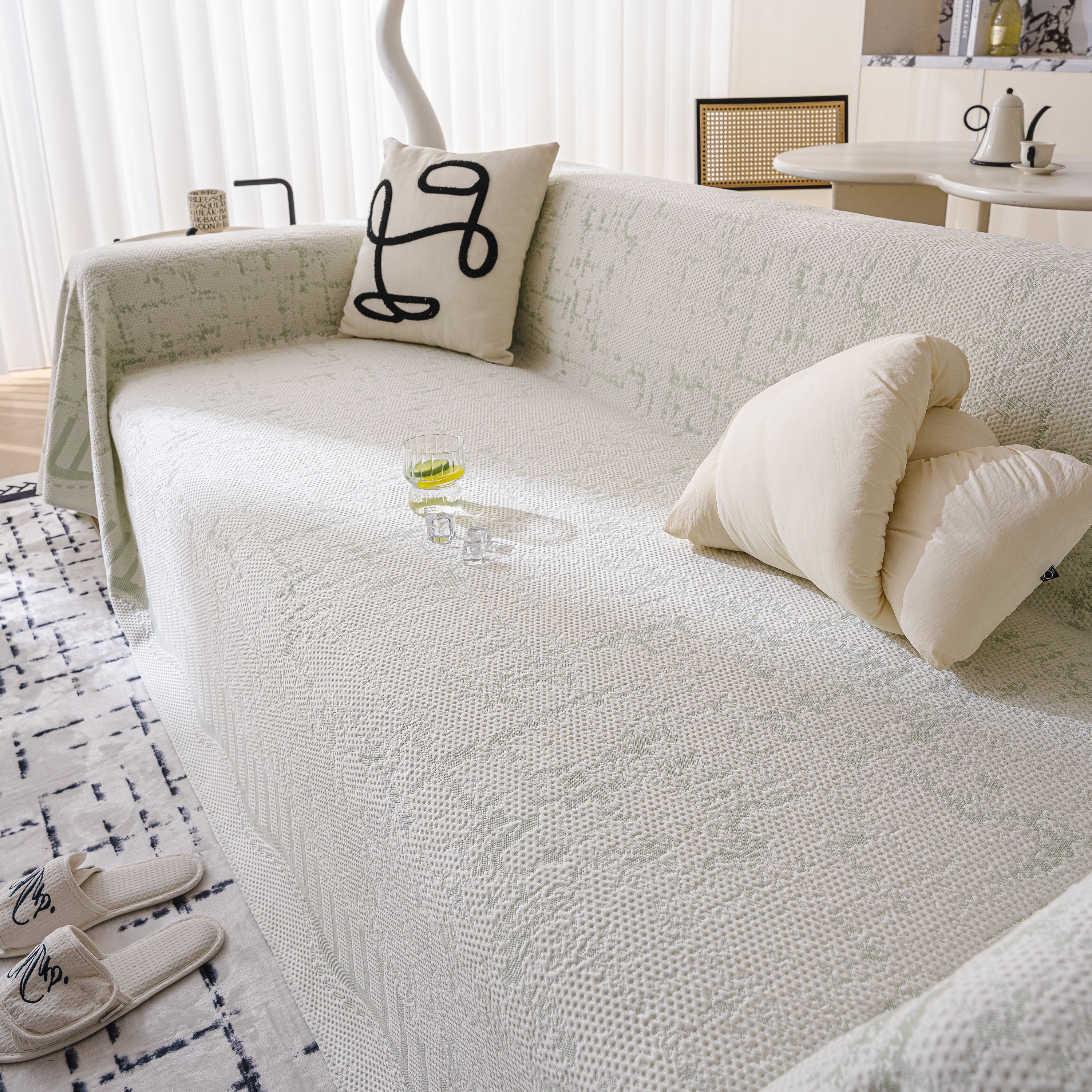 Modern Light Luxury Silky Smooth Couch Throw Protector, Washable Furniture Protector - Image 38