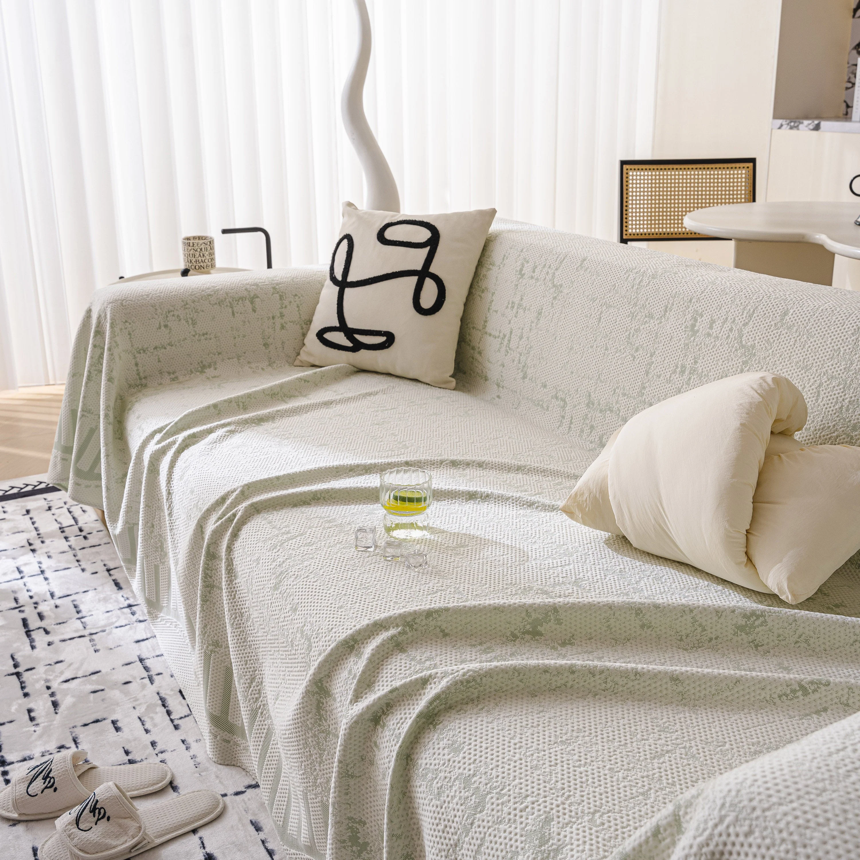 Modern Light Luxury Silky Smooth Couch Throw Protector, Washable Furniture Protector - Image 45