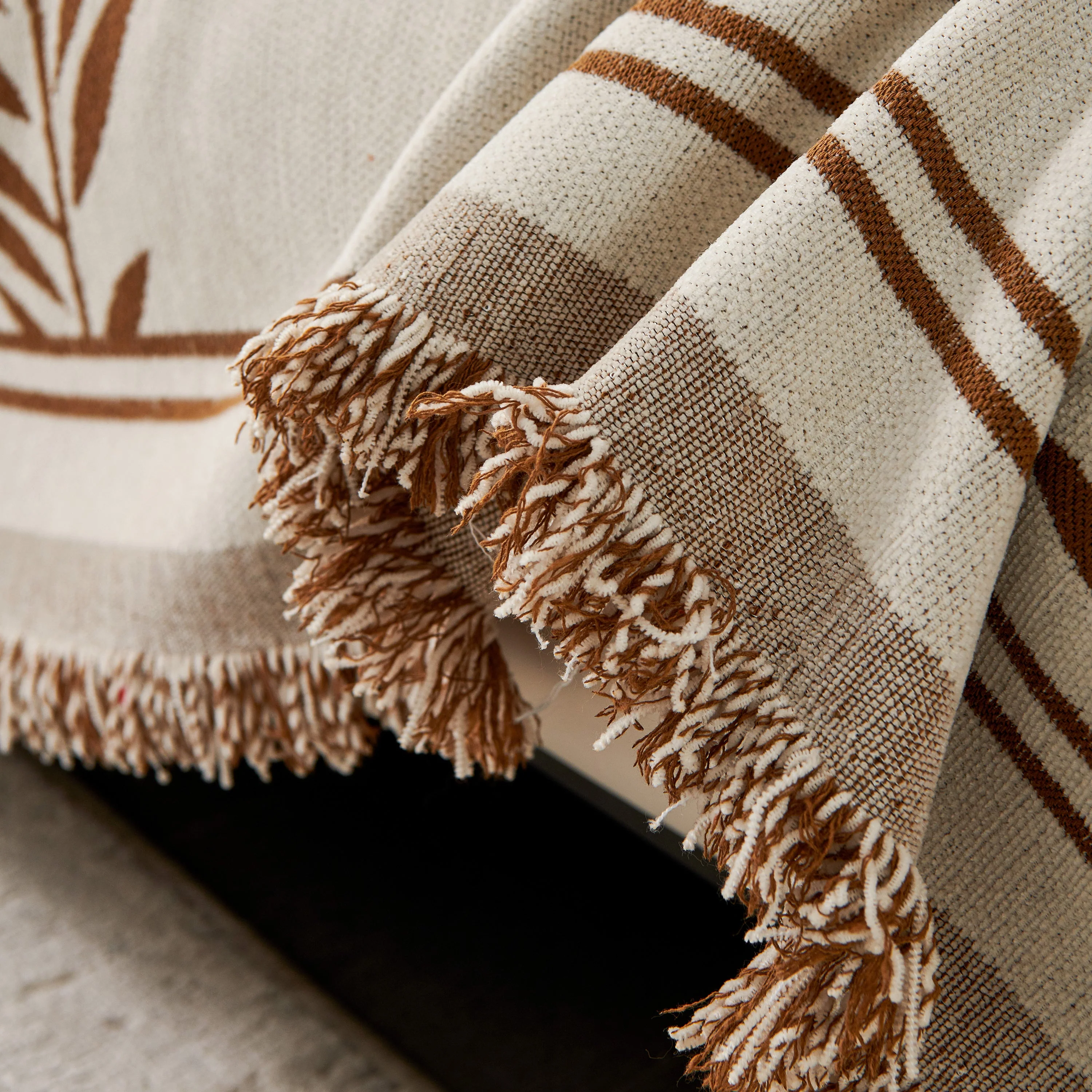 Modern Minimalist Chenille Willow Leaf Pattern Couch Cover Blanket, Luxurious Blankets for The Sofa - Image 121