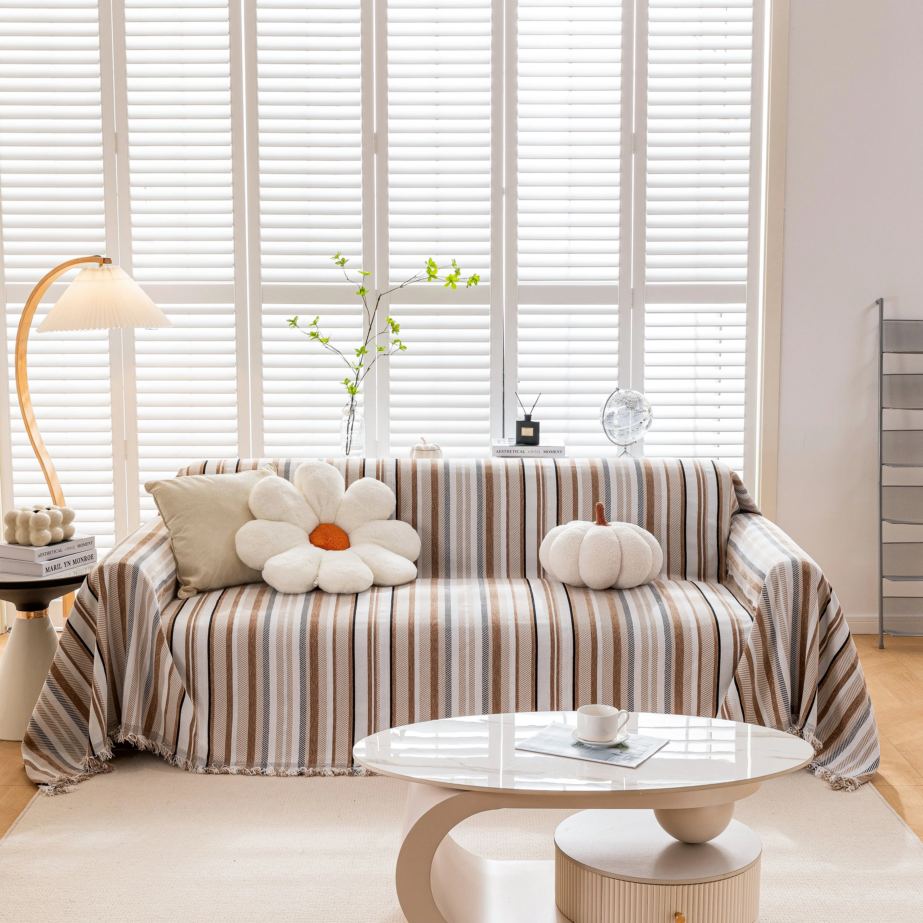 Modern Minimalist Sofa Throw Cover Cotton Knit Throws for Couch Scratch Proof Couch Cover - Image 13