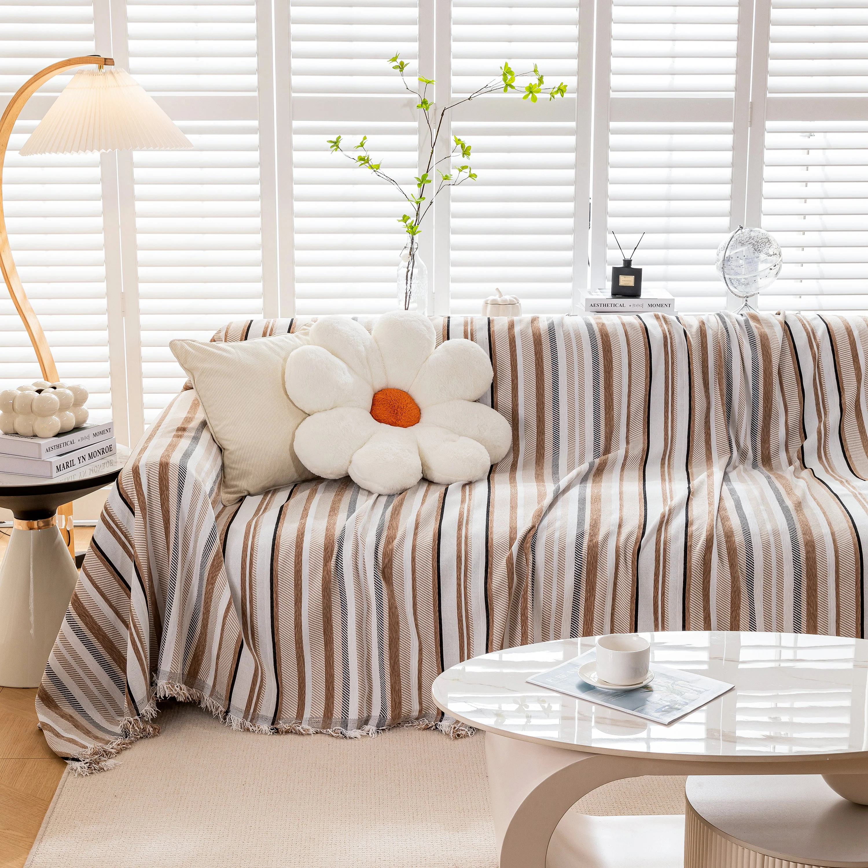 Modern Minimalist Sofa Throw Cover Cotton Knit Throws for Couch Scratch Proof Couch Cover - Image 14