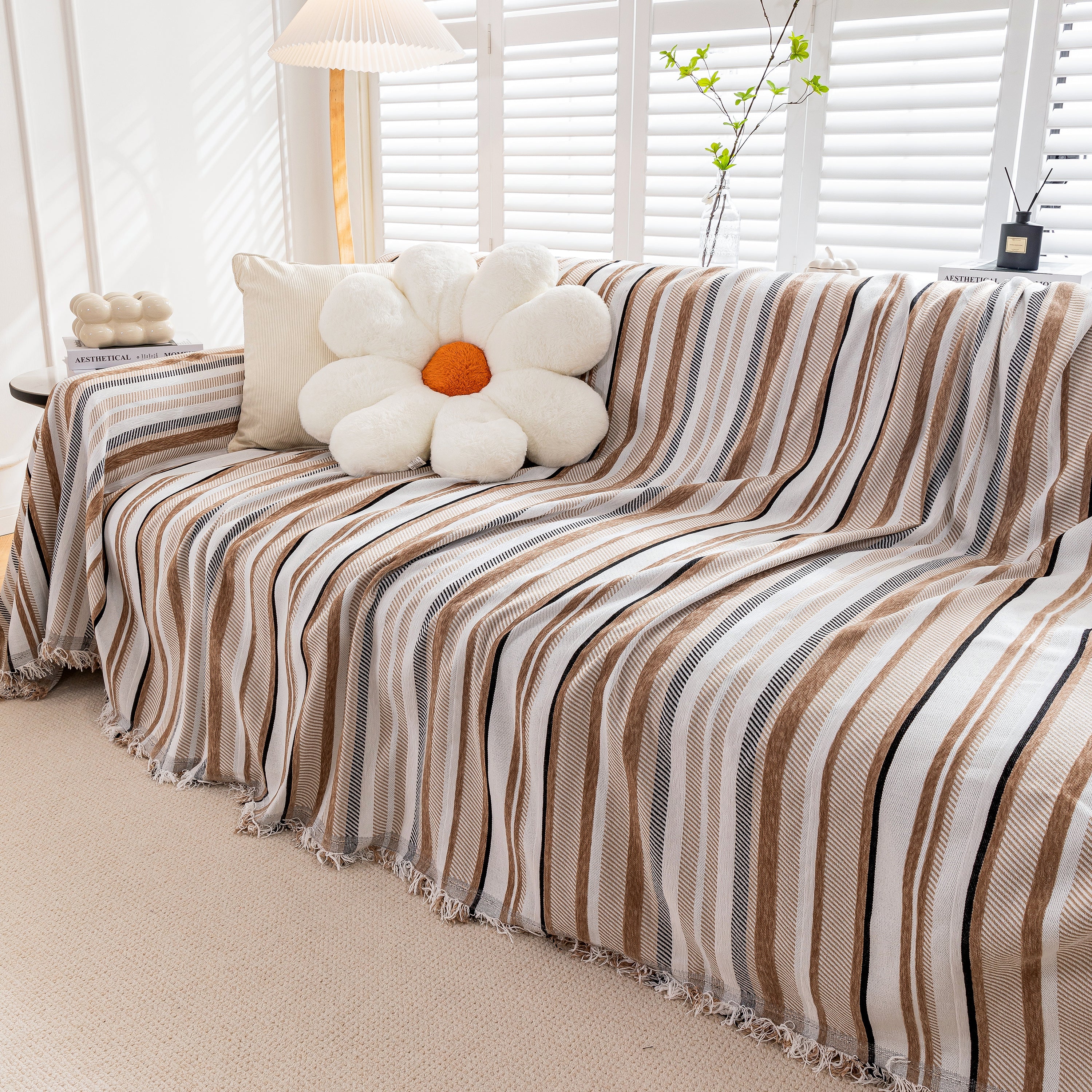 Modern Minimalist Sofa Throw Cover Cotton Knit Throws for Couch Scratch Proof Couch Cover - Image 15