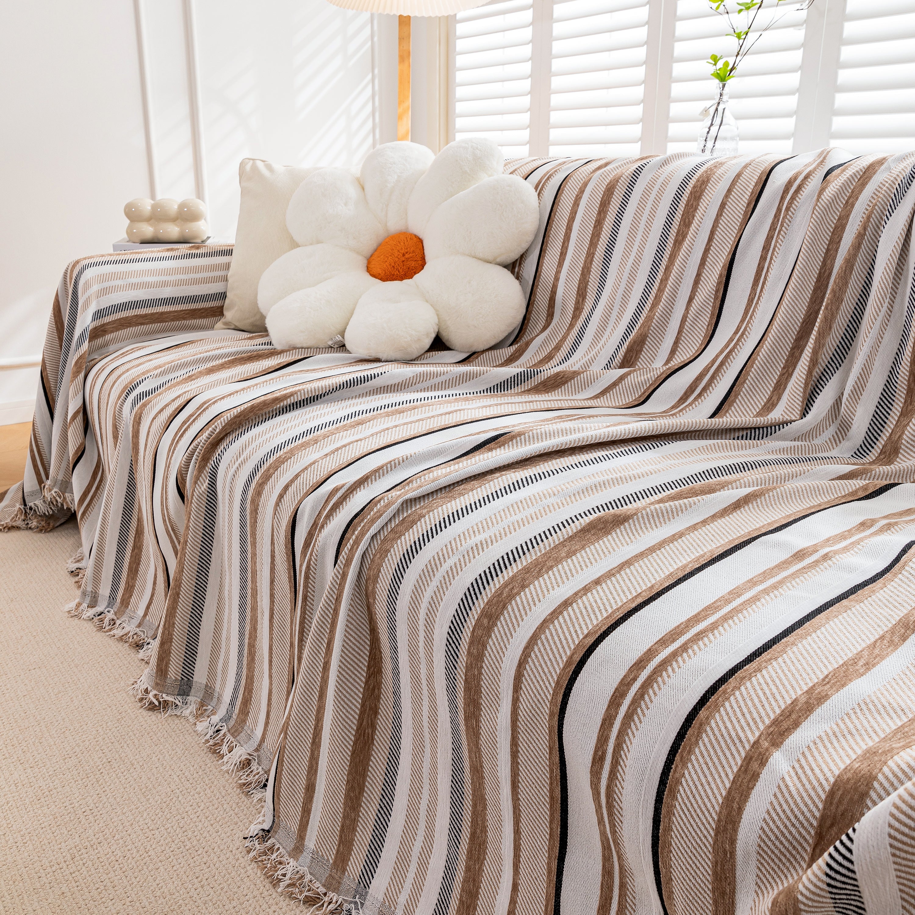 Modern Minimalist Sofa Throw Cover Cotton Knit Throws for Couch Scratch Proof Couch Cover - Image 21