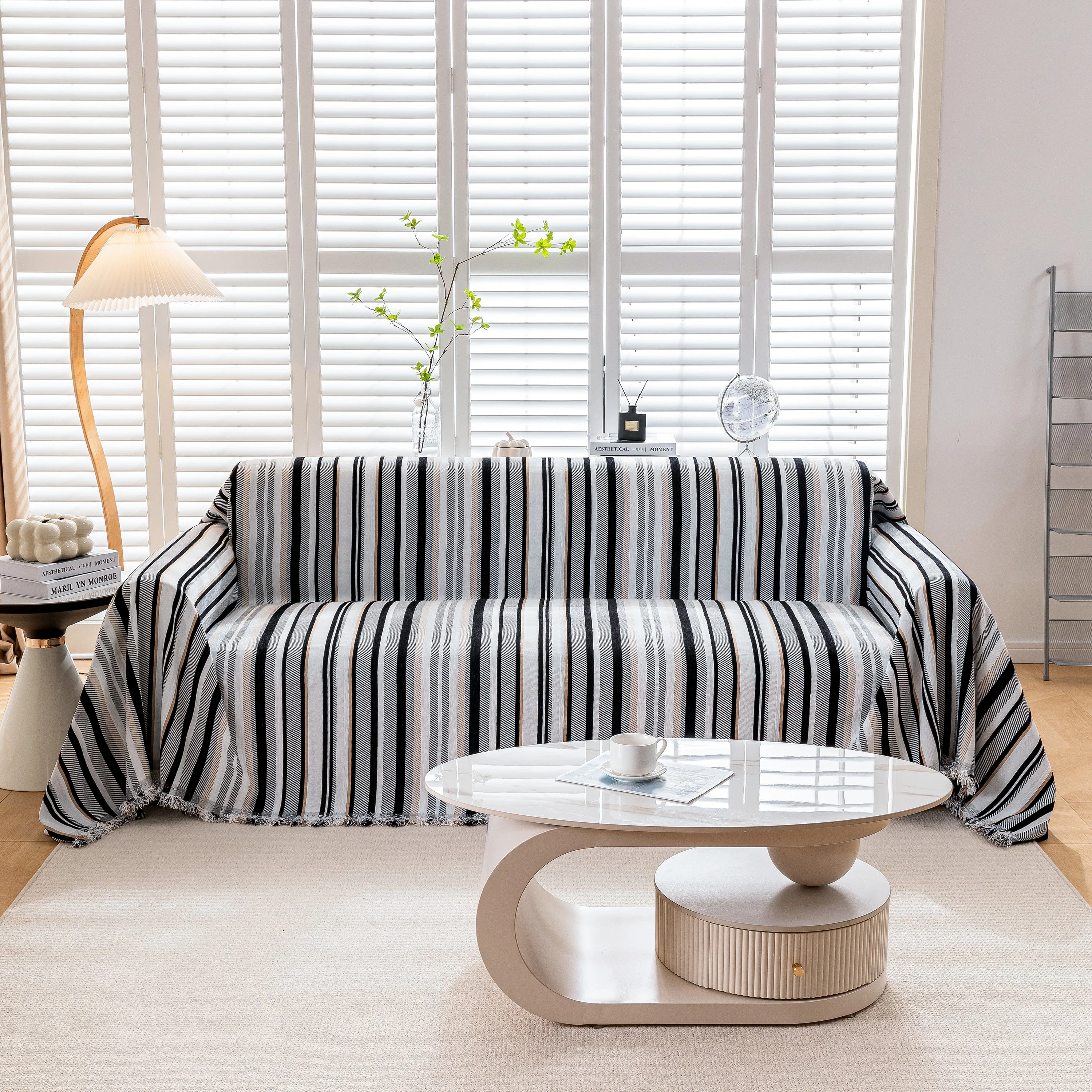 Modern Minimalist Sofa Throw Cover Cotton Knit Throws for Couch Scratch Proof Couch Cover - Image 22