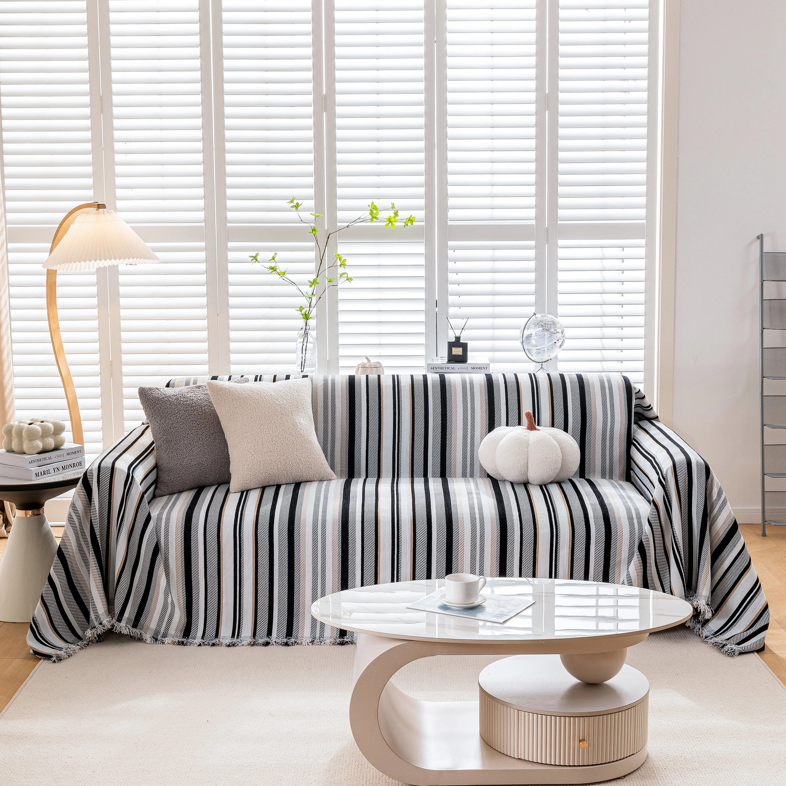 Modern Minimalist Sofa Throw Cover Cotton Knit Throws for Couch Scratch Proof Couch Cover - Image 25
