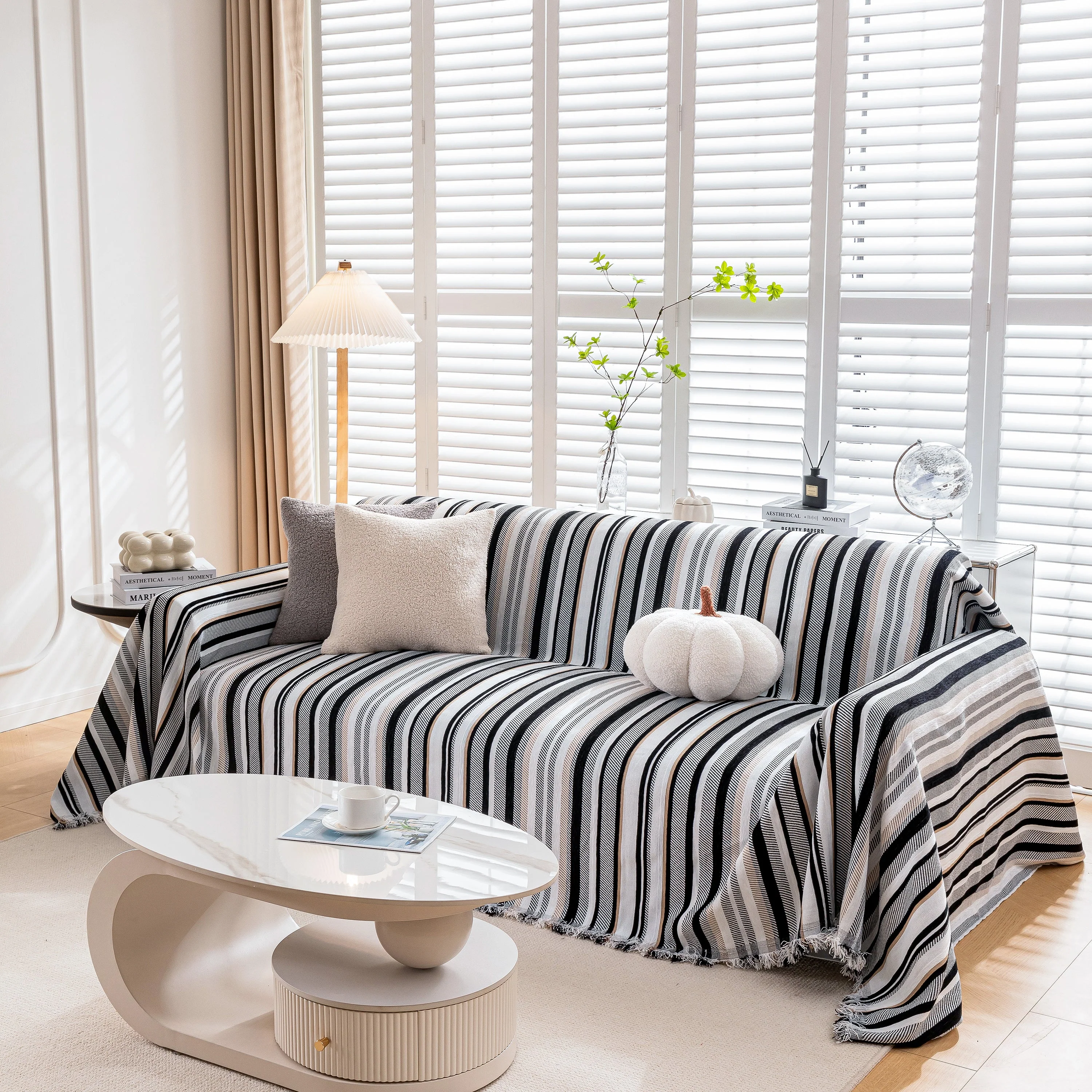 Modern Minimalist Sofa Throw Cover Cotton Knit Throws for Couch Scratch Proof Couch Cover - Image 27