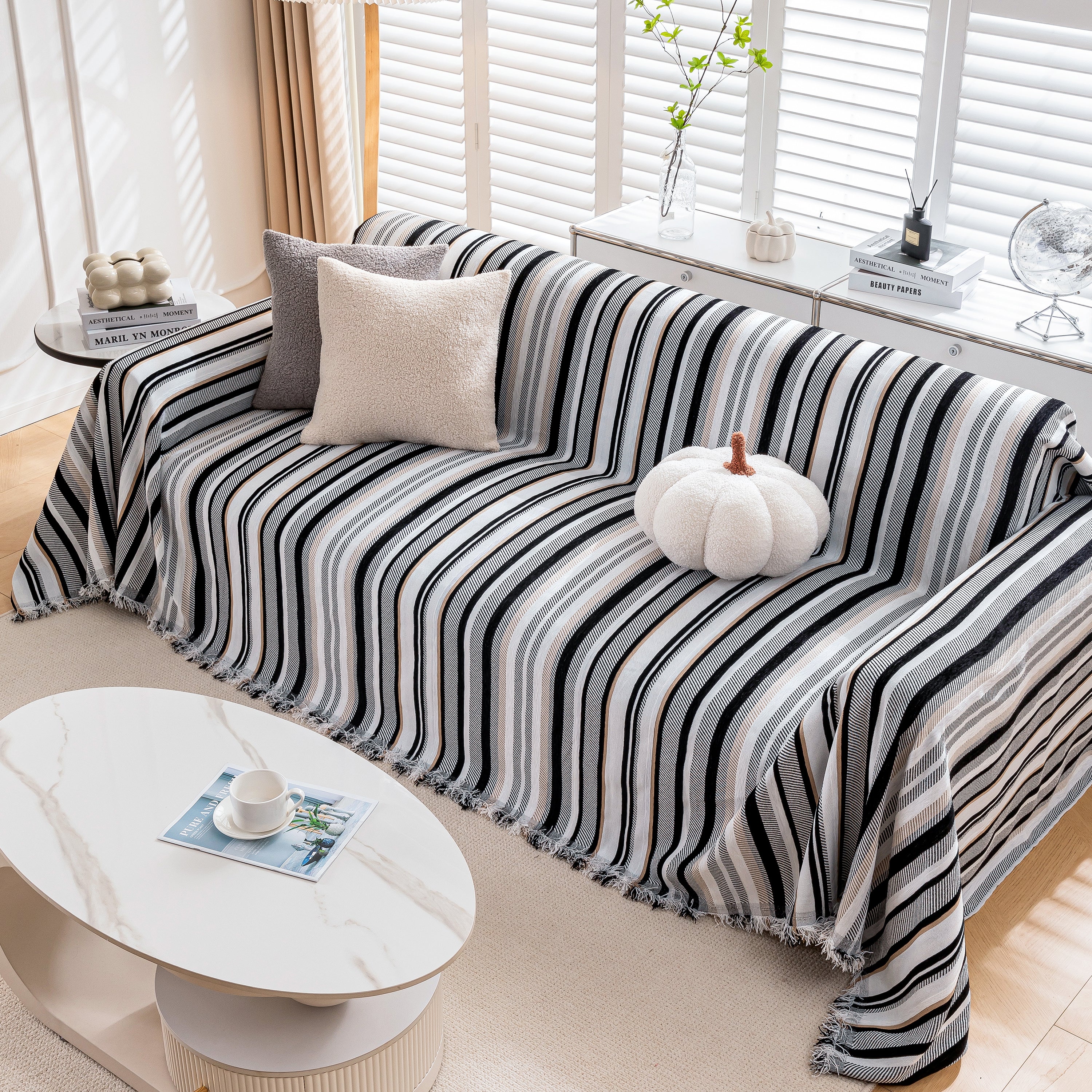Modern Minimalist Sofa Throw Cover Cotton Knit Throws for Couch Scratch Proof Couch Cover - Image 28