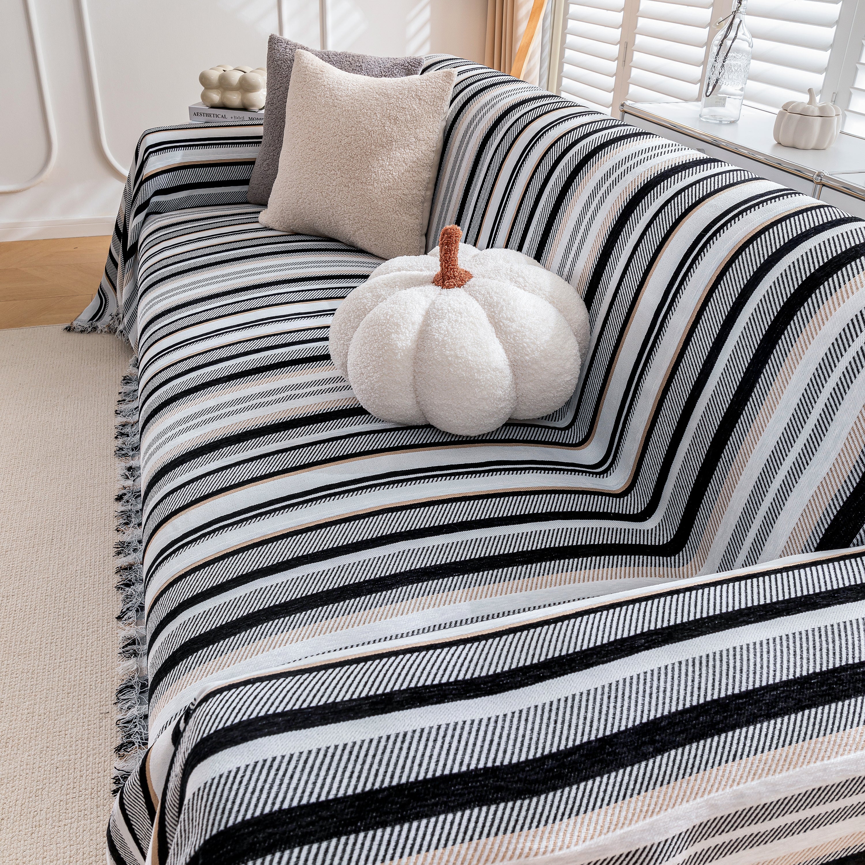 Modern Minimalist Sofa Throw Cover Cotton Knit Throws for Couch Scratch Proof Couch Cover - Image 30