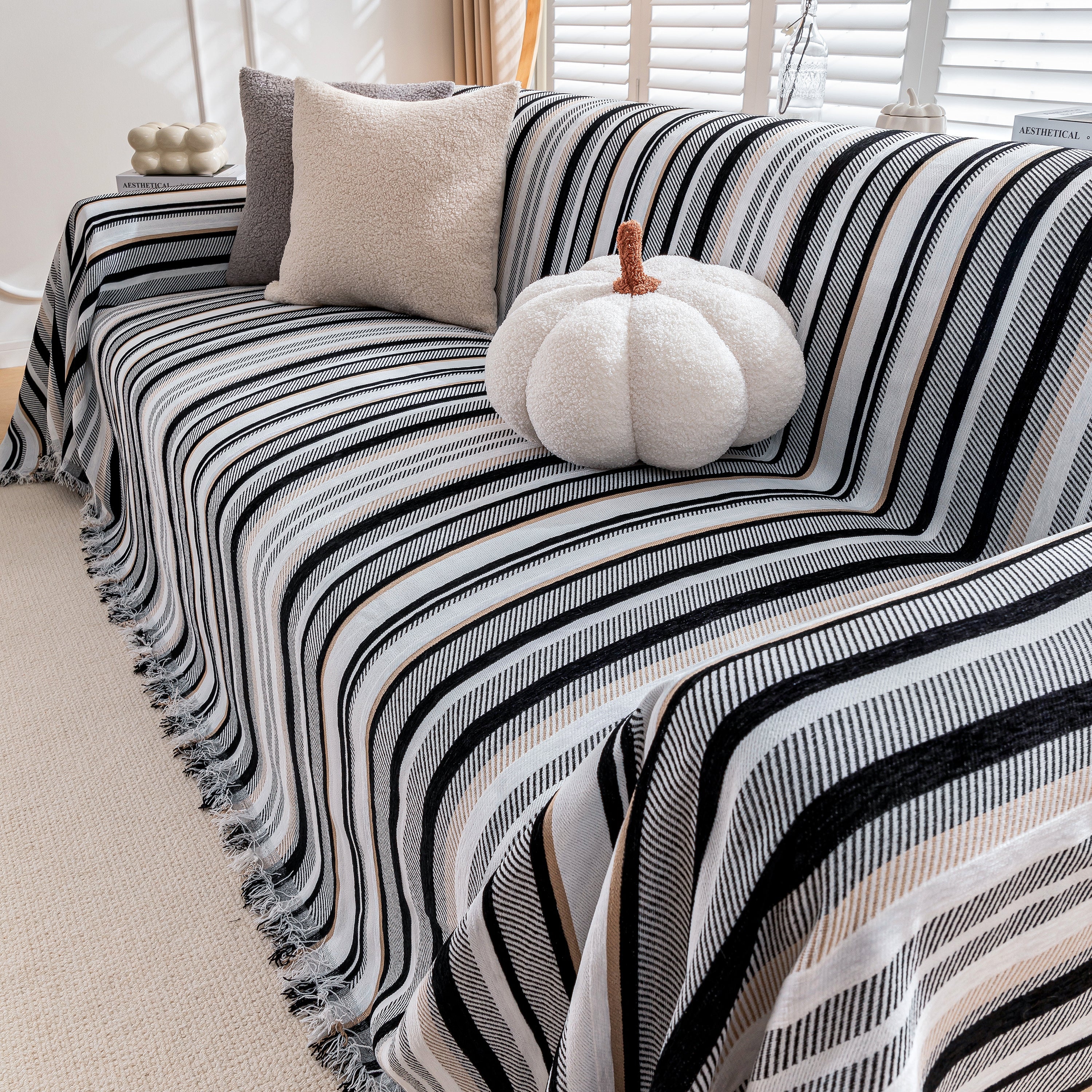 Modern Minimalist Sofa Throw Cover Cotton Knit Throws for Couch Scratch Proof Couch Cover - Image 31
