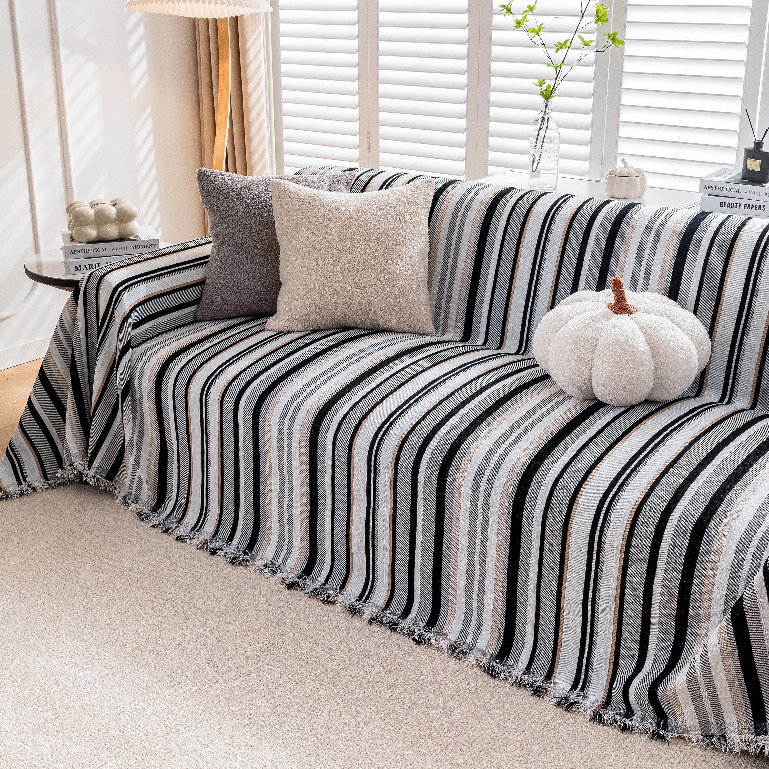 Modern Minimalist Sofa Throw Cover Cotton Knit Throws for Couch Scratch Proof Couch Cover - Image 34