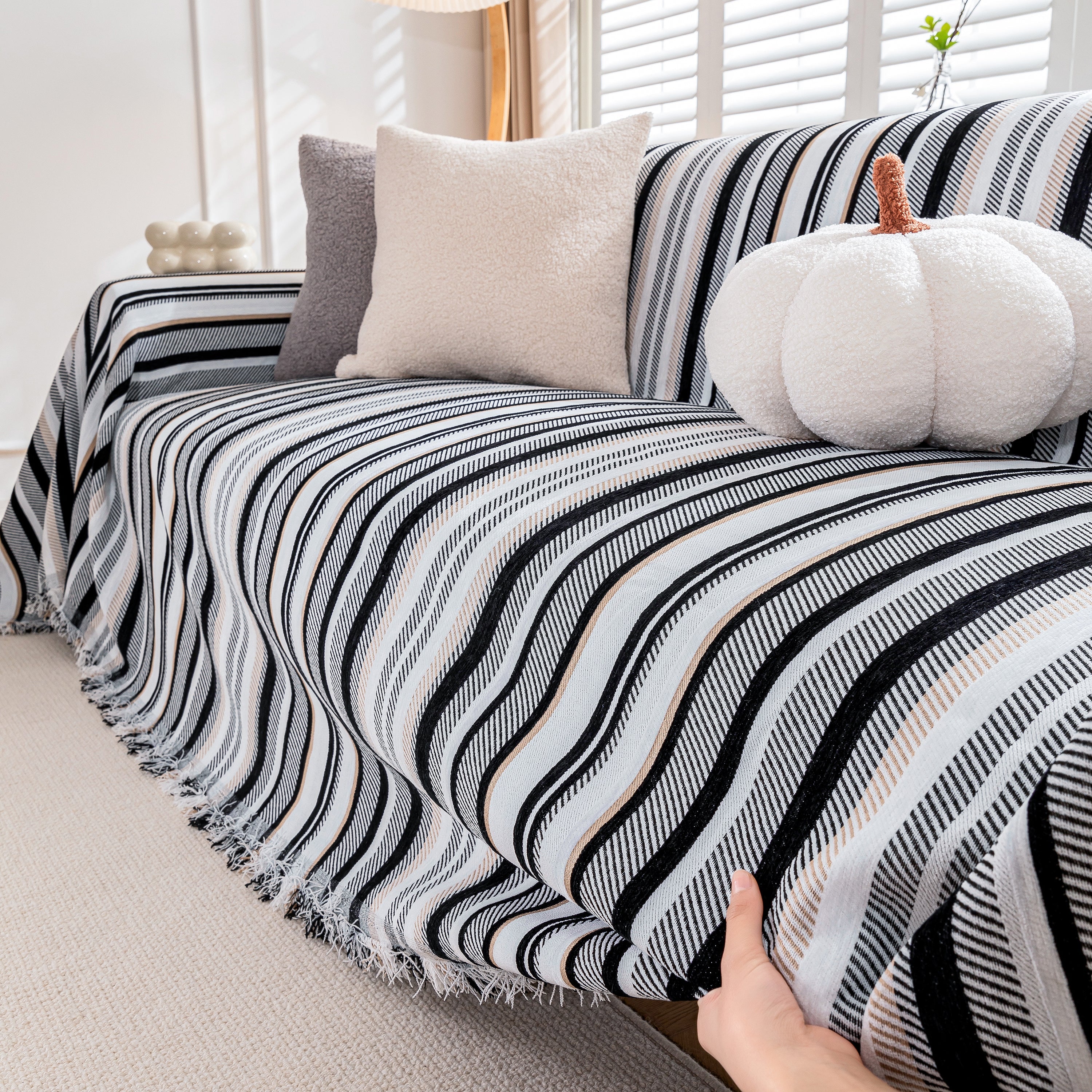Modern Minimalist Sofa Throw Cover Cotton Knit Throws for Couch Scratch Proof Couch Cover - Image 37