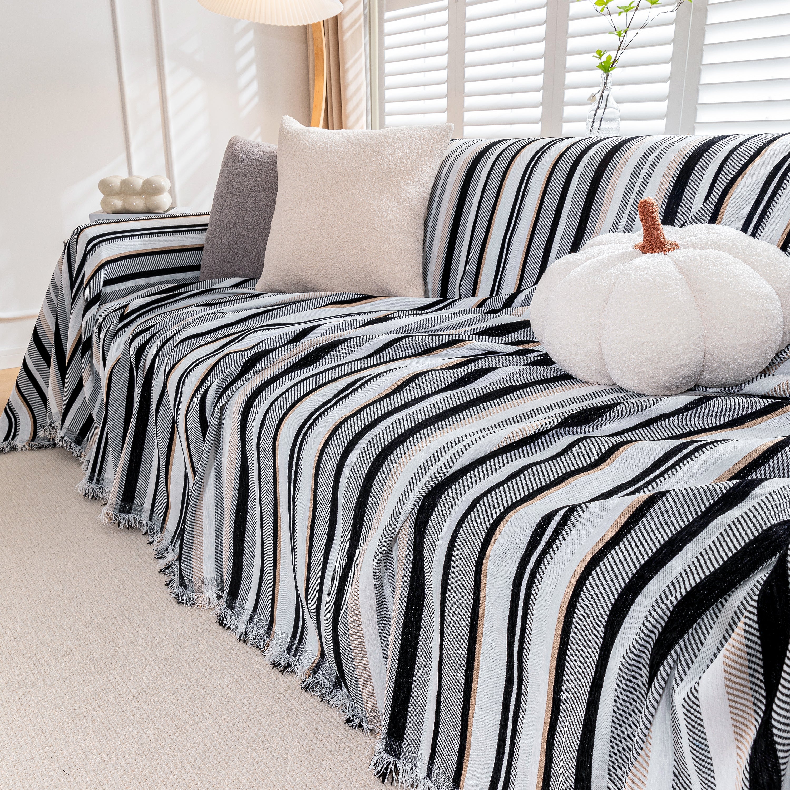 Modern Minimalist Sofa Throw Cover Cotton Knit Throws for Couch Scratch Proof Couch Cover - Image 43
