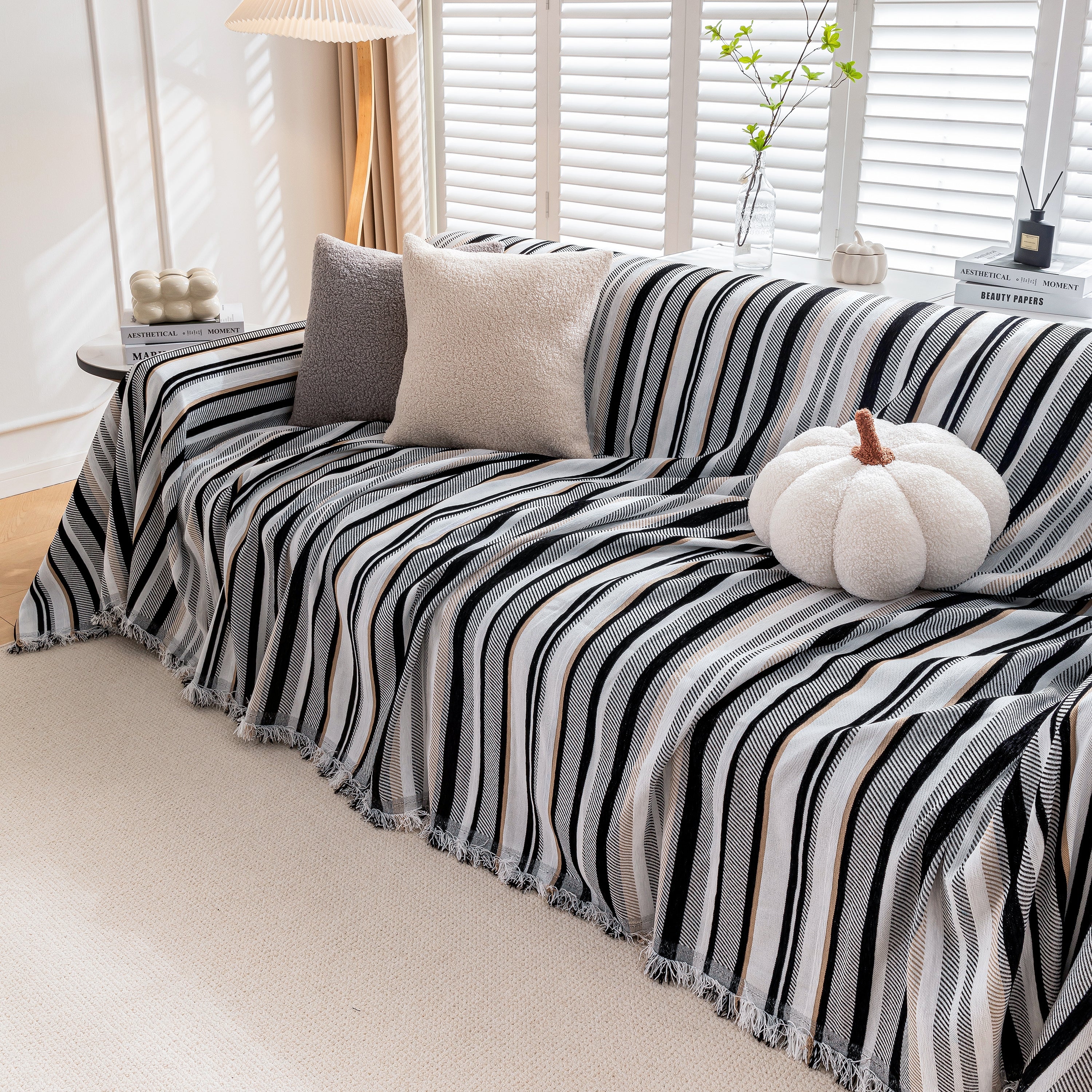 Modern Minimalist Sofa Throw Cover Cotton Knit Throws for Couch Scratch Proof Couch Cover - Image 44