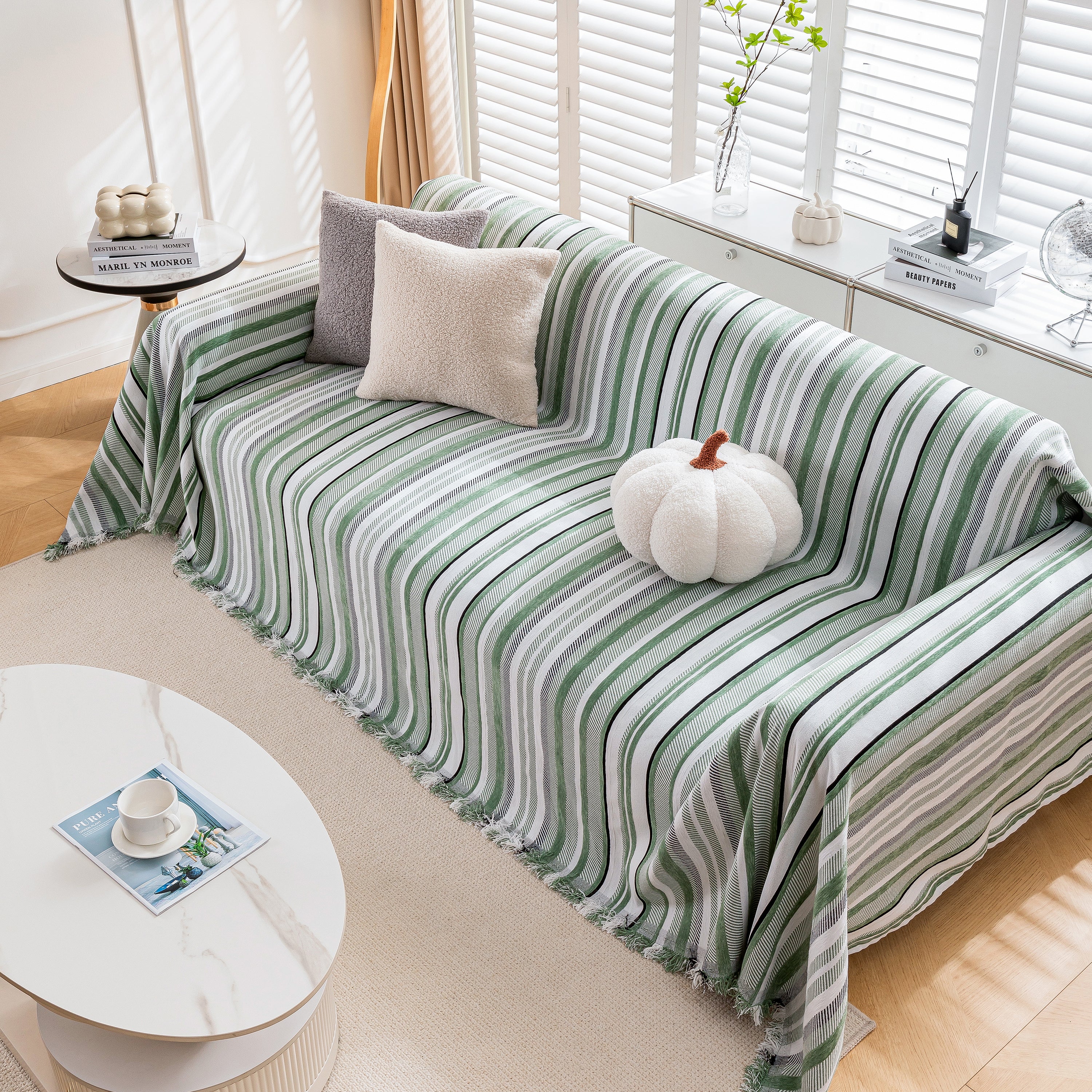 Modern Minimalist Sofa Throw Cover Cotton Knit Throws for Couch Scratch Proof Couch Cover - Image 47