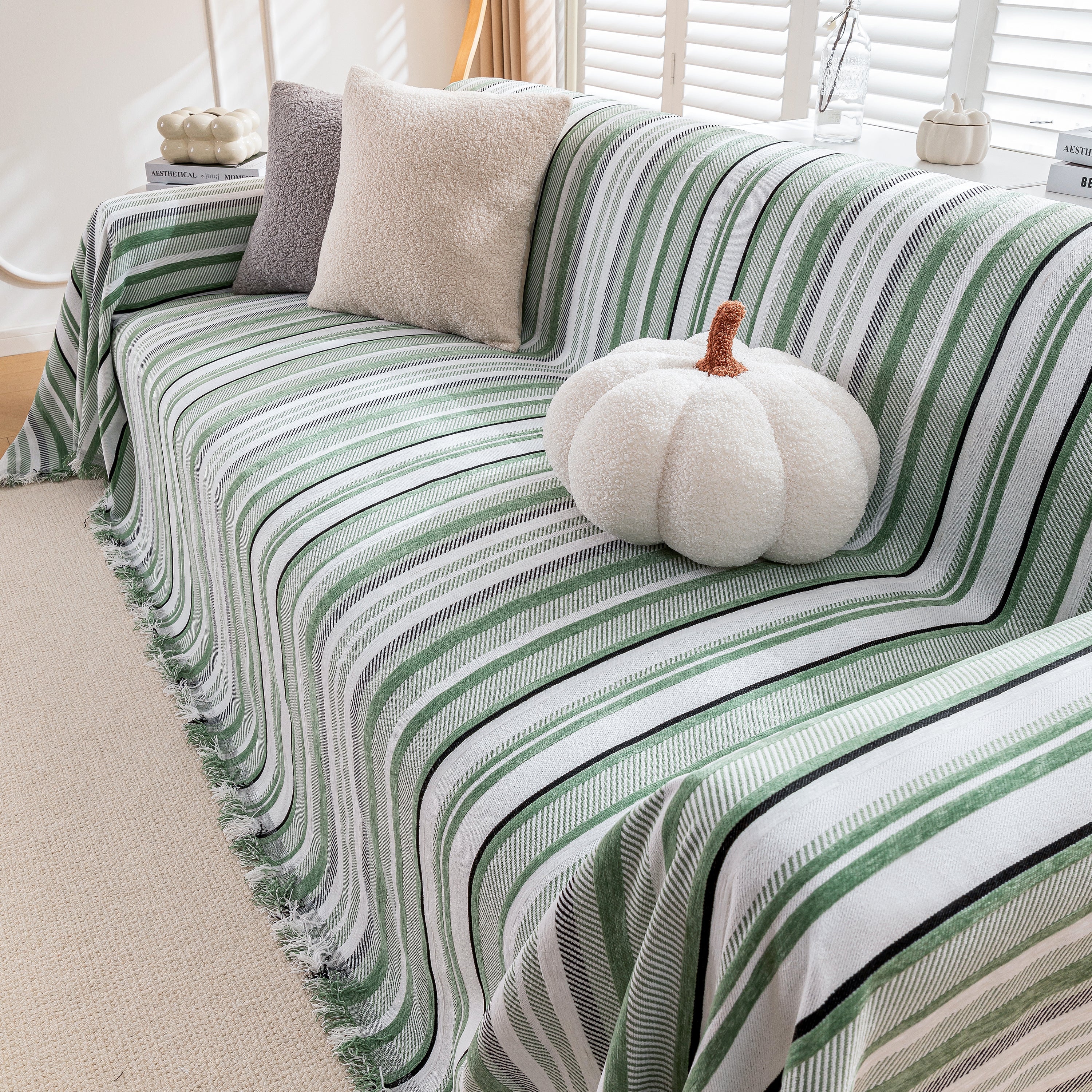 Modern Minimalist Sofa Throw Cover Cotton Knit Throws for Couch Scratch Proof Couch Cover - Image 52
