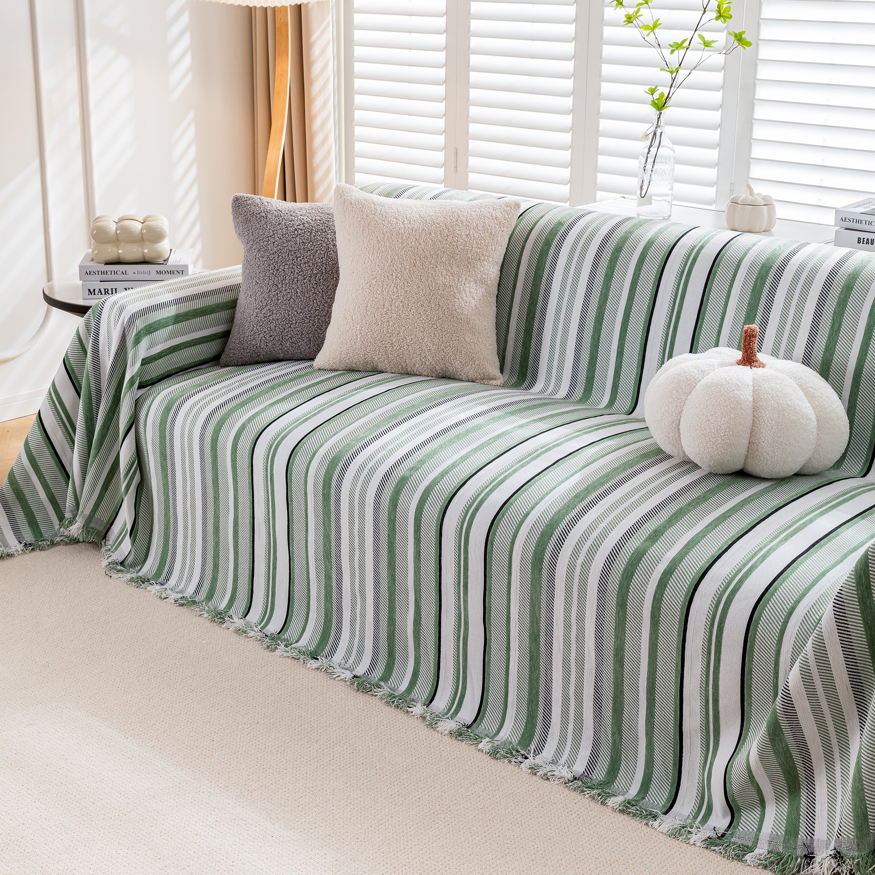 Modern Minimalist Sofa Throw Cover Cotton Knit Throws for Couch Scratch Proof Couch Cover - Image 55