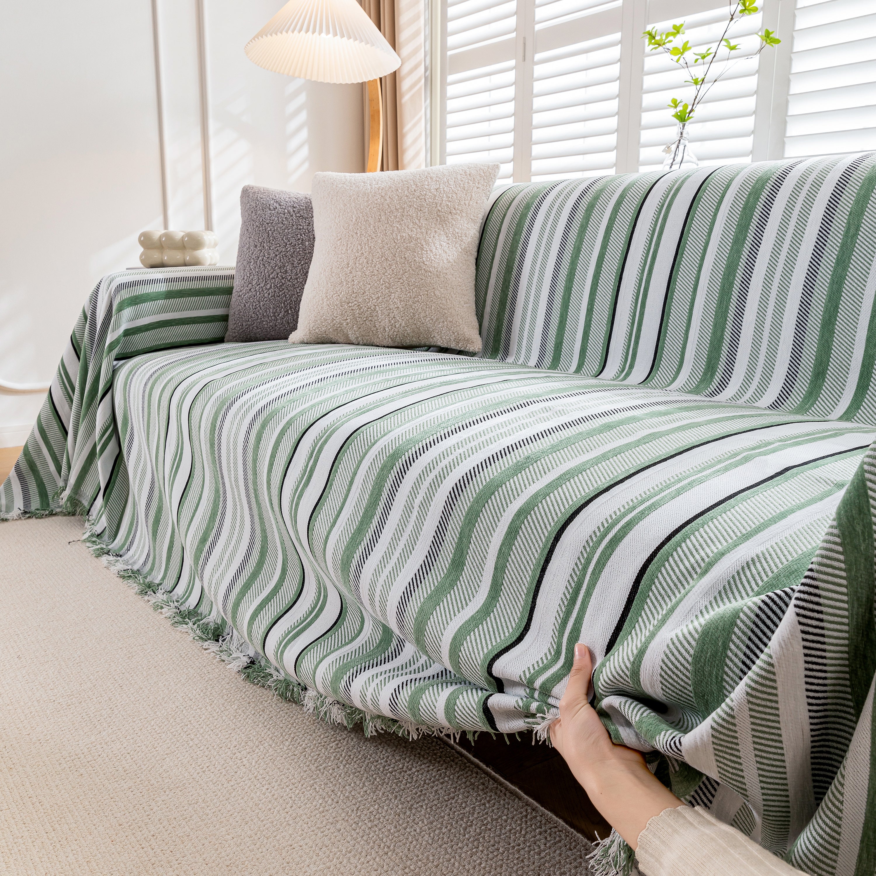 Modern Minimalist Sofa Throw Cover Cotton Knit Throws for Couch Scratch Proof Couch Cover - Image 62