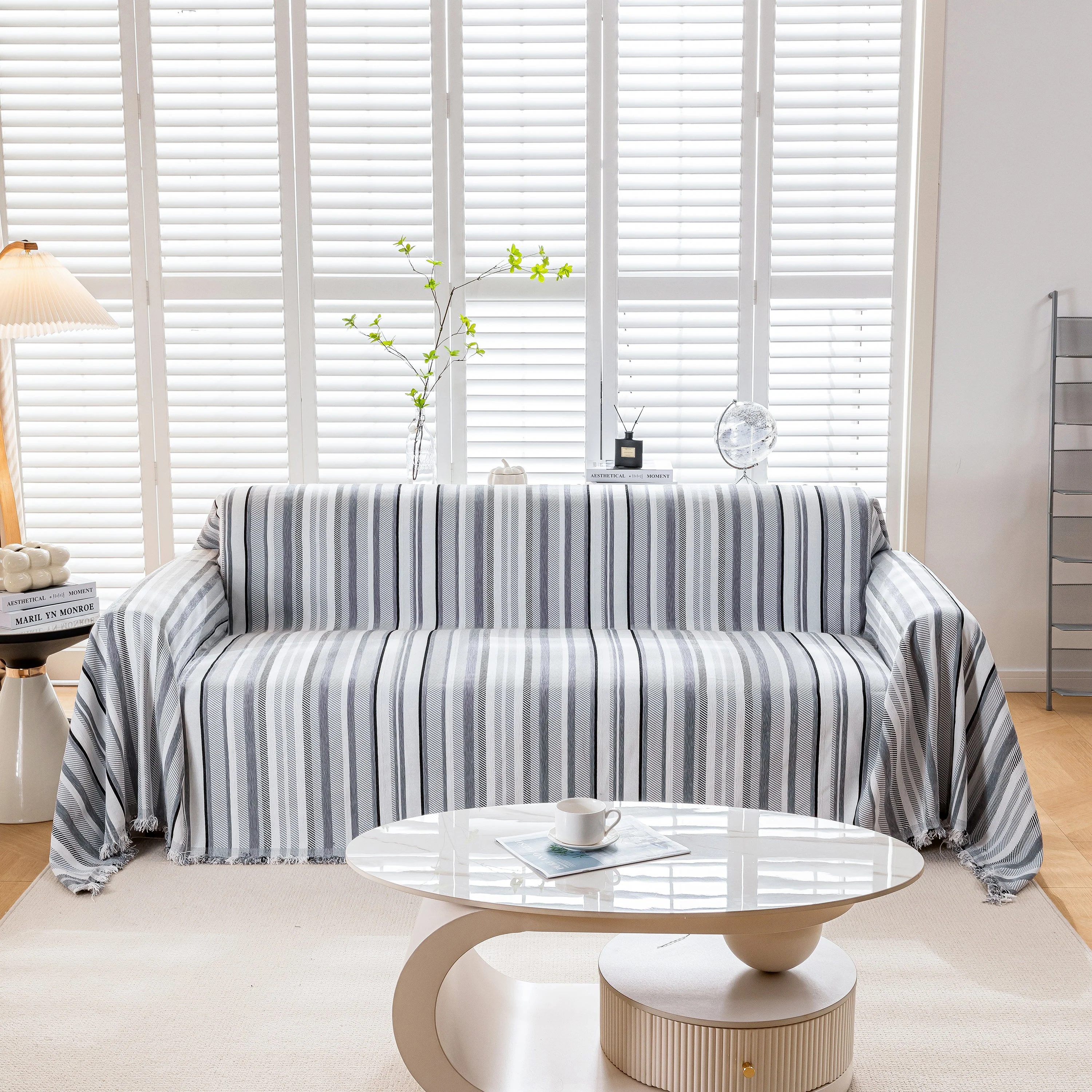Modern Minimalist Sofa Throw Cover Cotton Knit Throws for Couch Scratch Proof Couch Cover - Image 66