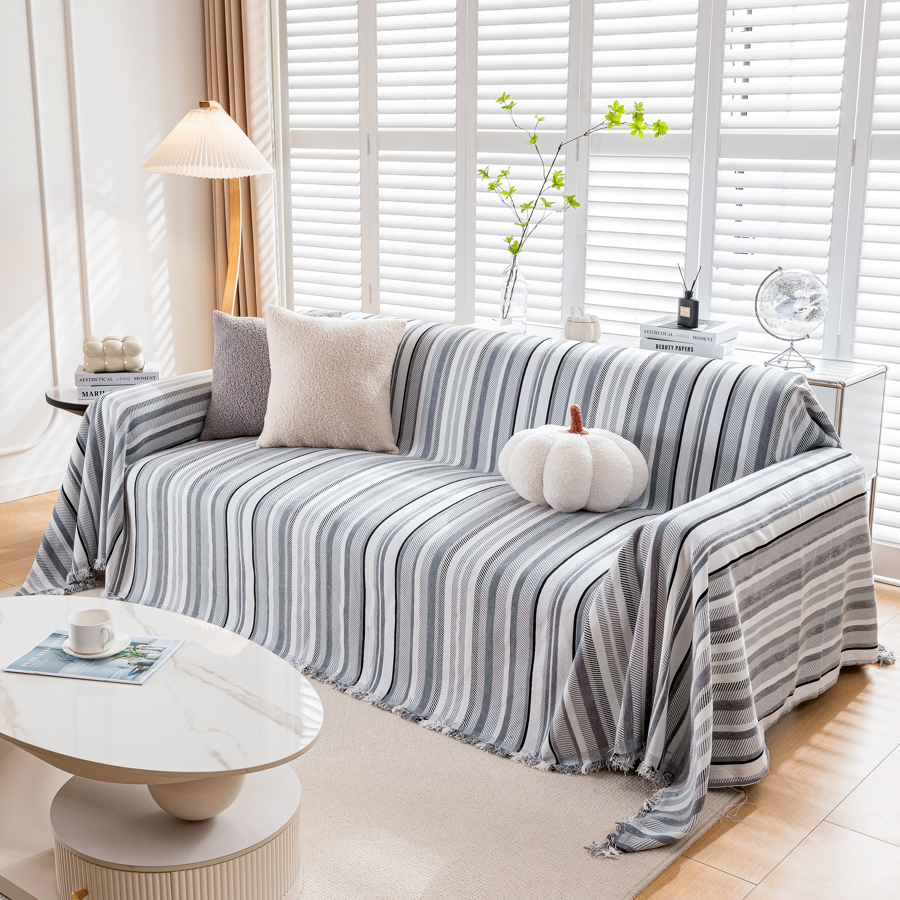 Modern Minimalist Sofa Throw Cover Cotton Knit Throws for Couch Scratch Proof Couch Cover - Image 68