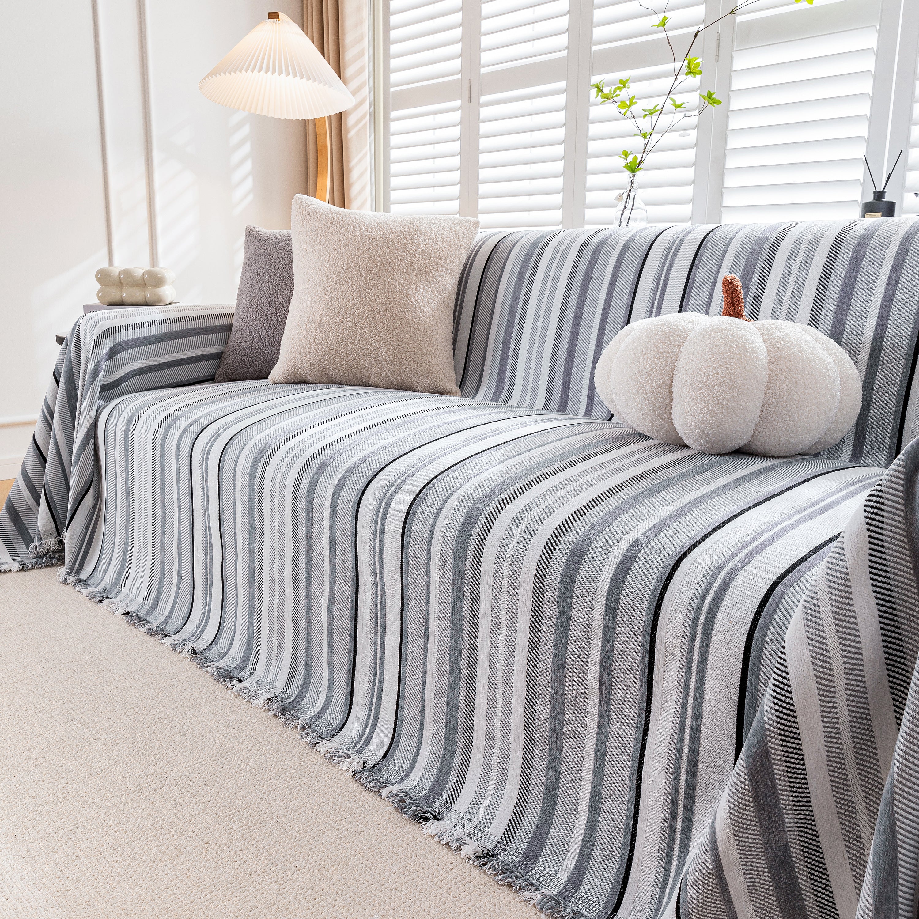 Modern Minimalist Sofa Throw Cover Cotton Knit Throws for Couch Scratch Proof Couch Cover - Image 70