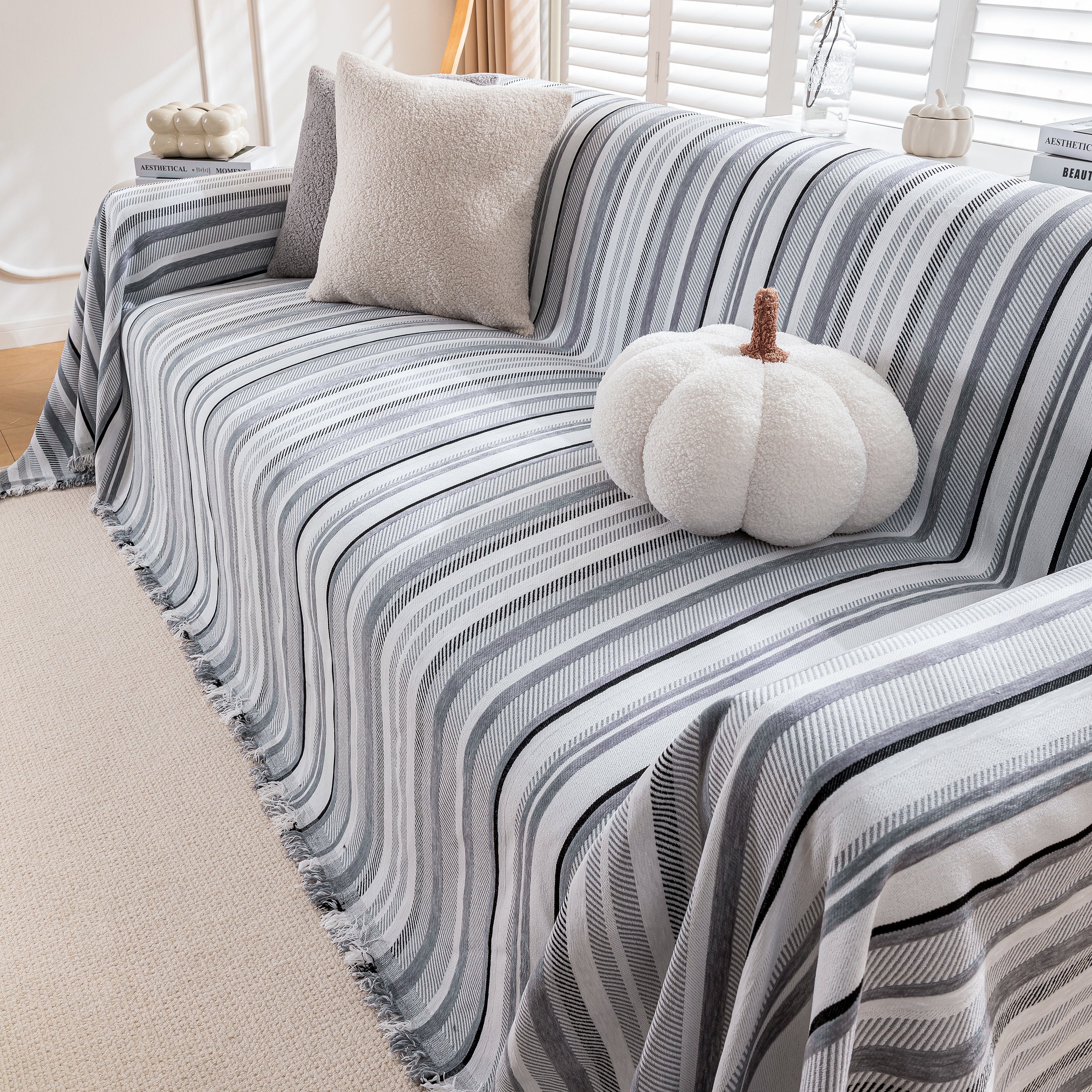 Modern Minimalist Sofa Throw Cover Cotton Knit Throws for Couch Scratch Proof Couch Cover - Image 72