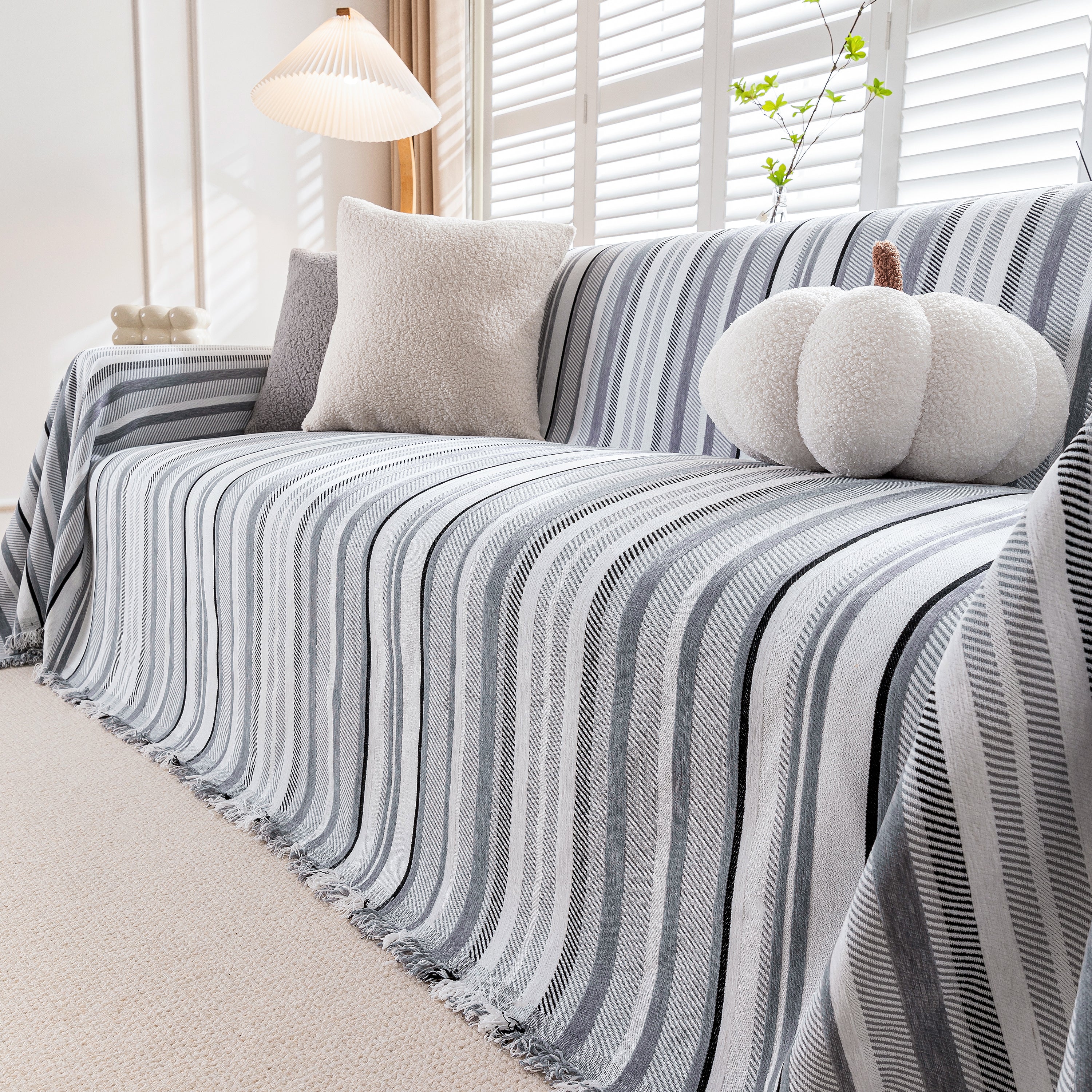 Modern Minimalist Sofa Throw Cover Cotton Knit Throws for Couch Scratch Proof Couch Cover - Image 74