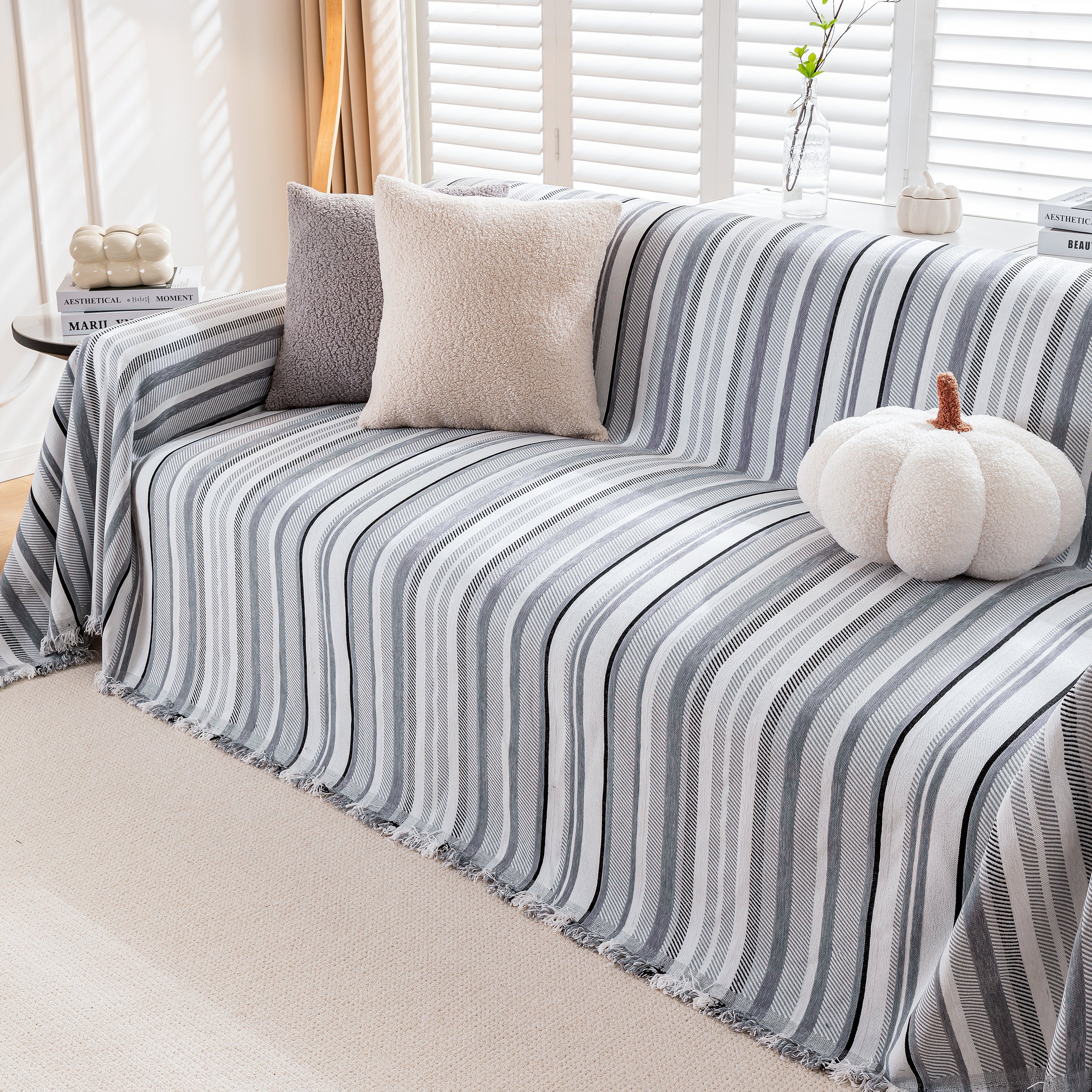 Modern Minimalist Sofa Throw Cover Cotton Knit Throws for Couch Scratch Proof Couch Cover - Image 75