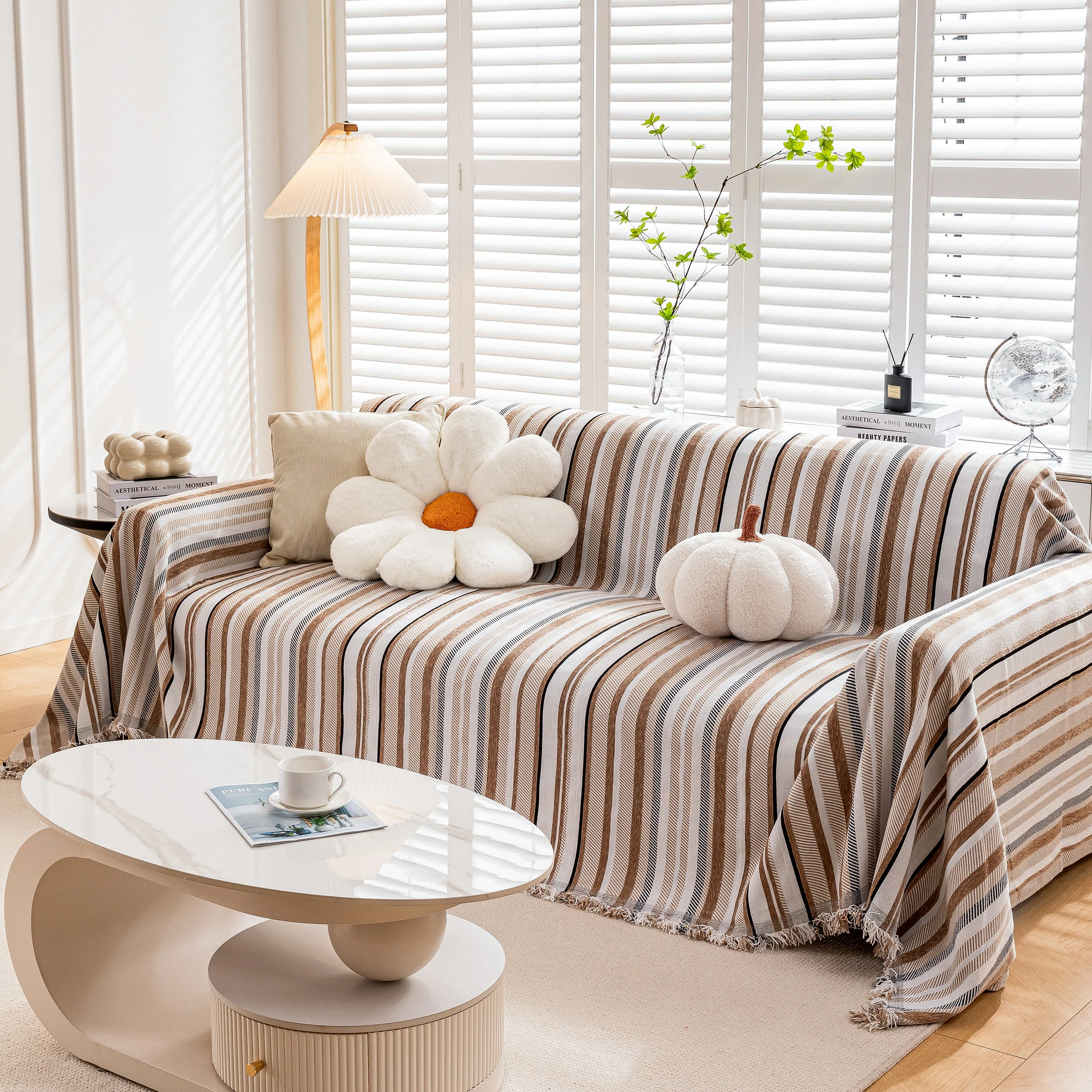Modern Minimalist Sofa Throw Cover Cotton Knit Throws for Couch Scratch Proof Couch Cover - Image 8