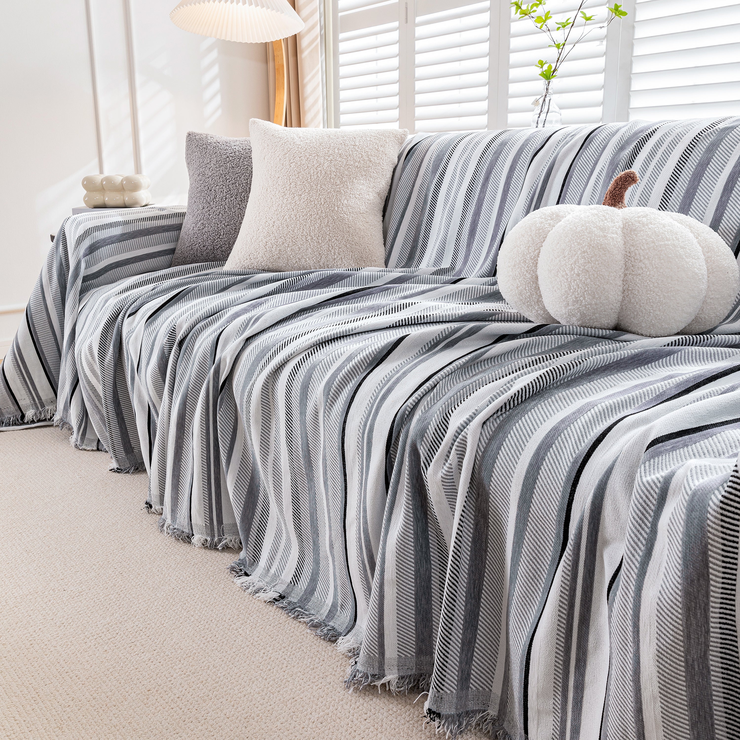 Modern Minimalist Sofa Throw Cover Cotton Knit Throws for Couch Scratch Proof Couch Cover - Image 82