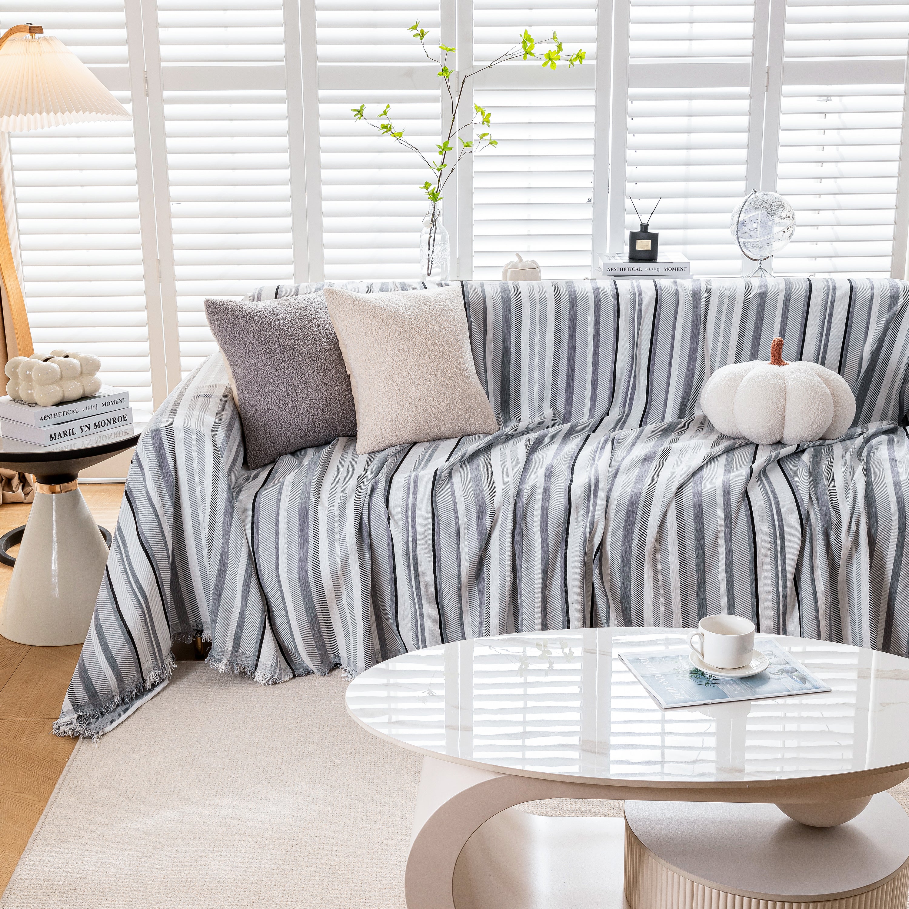 Modern Minimalist Sofa Throw Cover Cotton Knit Throws for Couch Scratch Proof Couch Cover - Image 83
