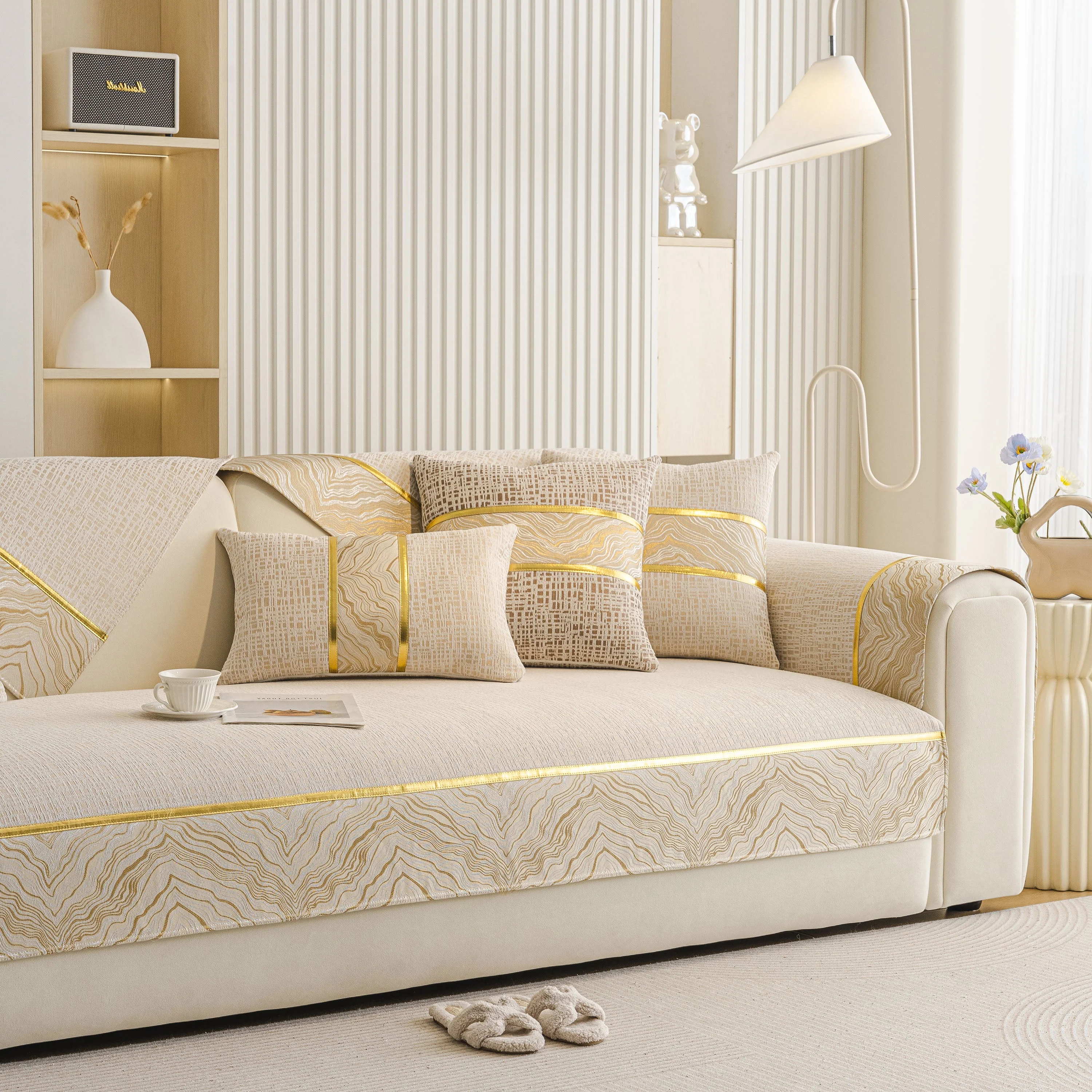 Modern Non-Slip Couch Slipcover, Soft, Durable & Washable Furniture Protector - Image 14