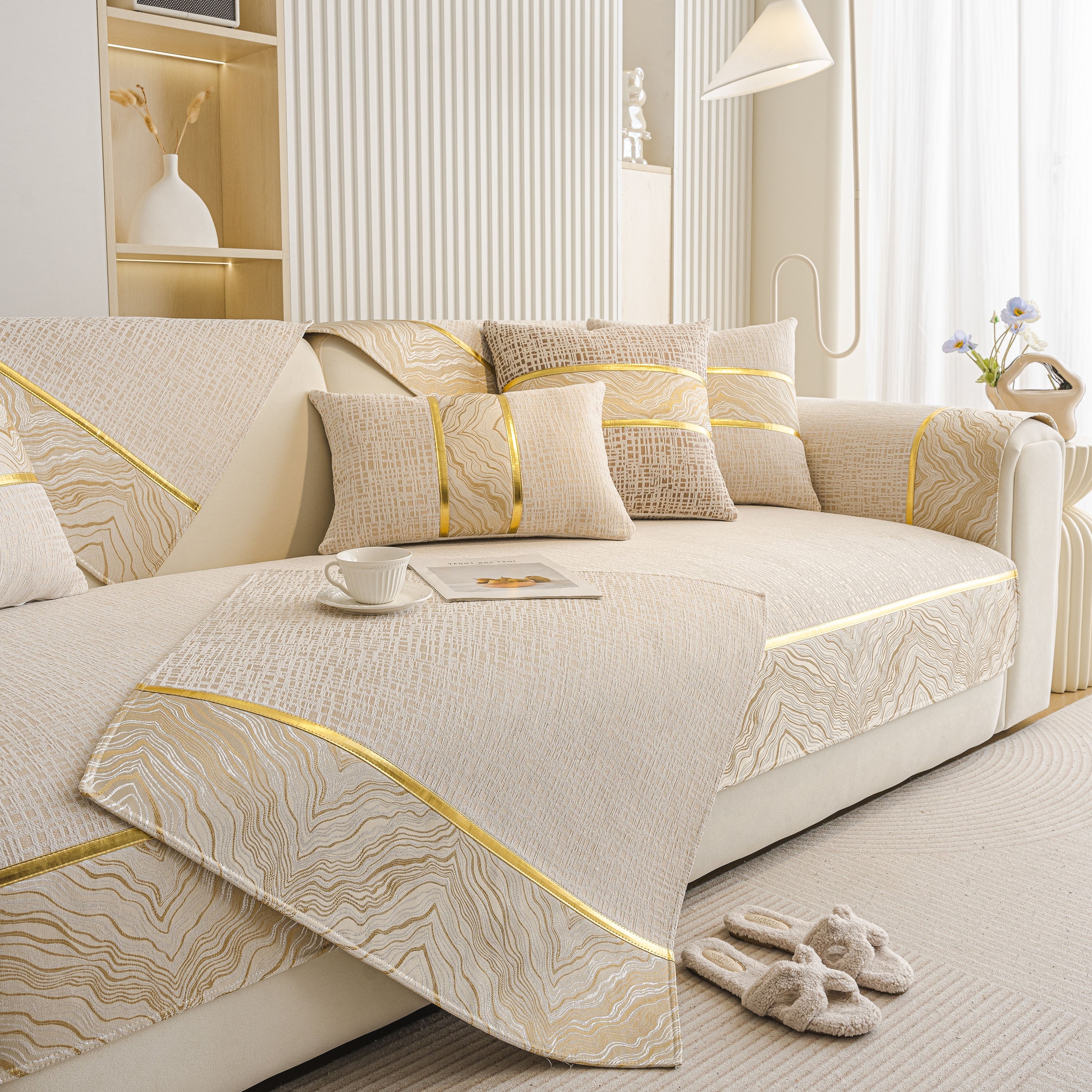Modern Non-Slip Couch Slipcover, Soft, Durable & Washable Furniture Protector - Image 19