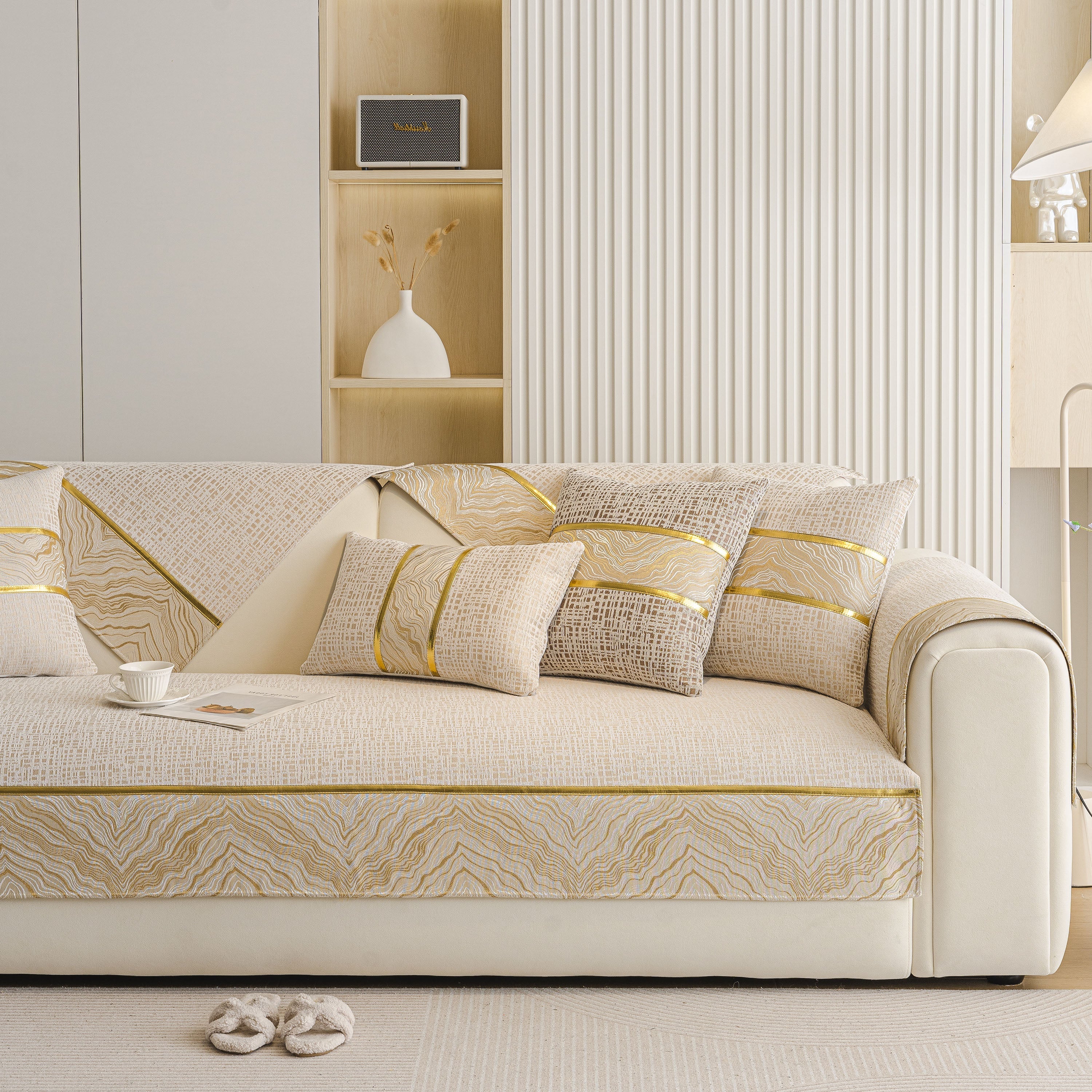 Modern Non-Slip Couch Slipcover, Soft, Durable & Washable Furniture Protector - Image 22