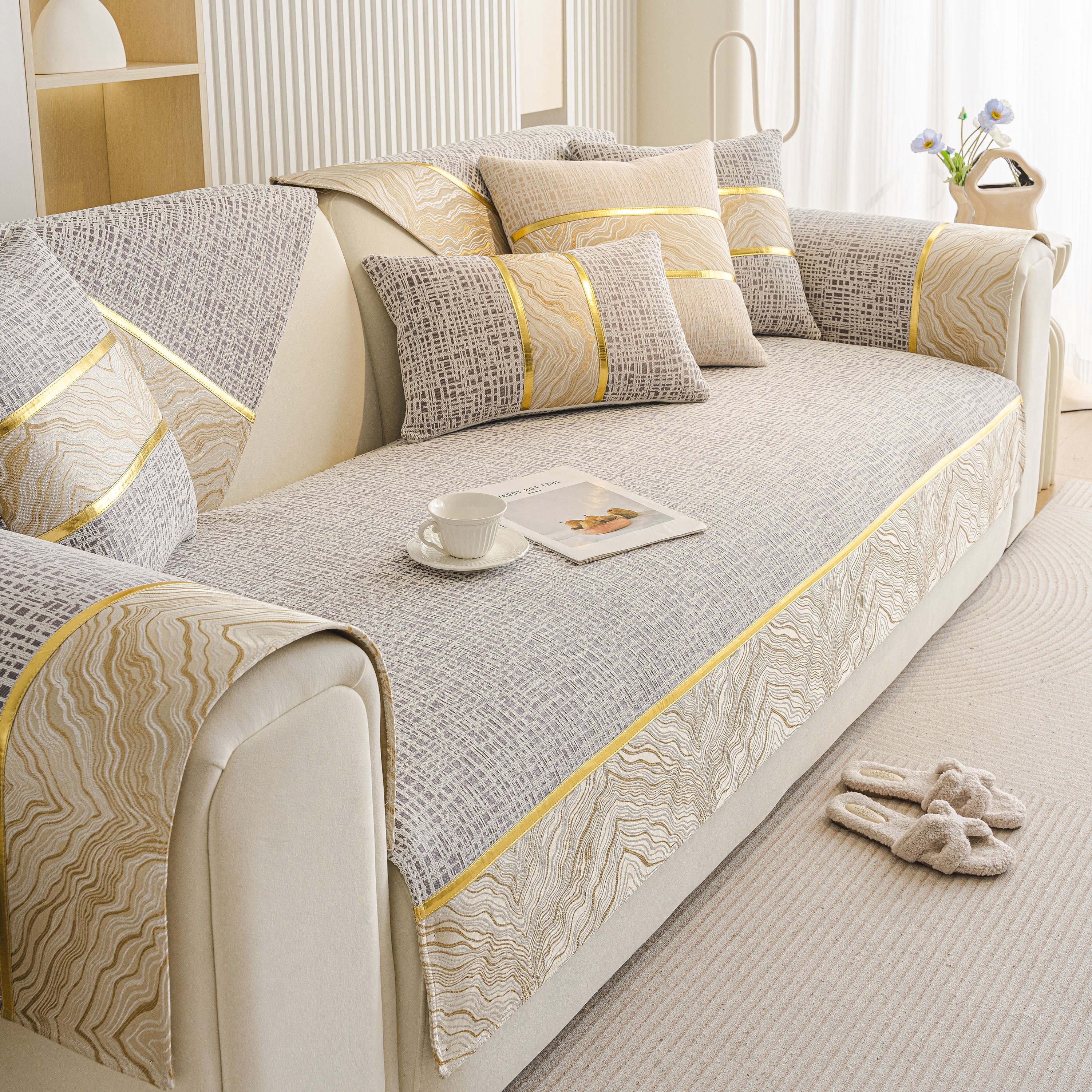Modern Non-Slip Couch Slipcover, Soft, Durable & Washable Furniture Protector - Image 26