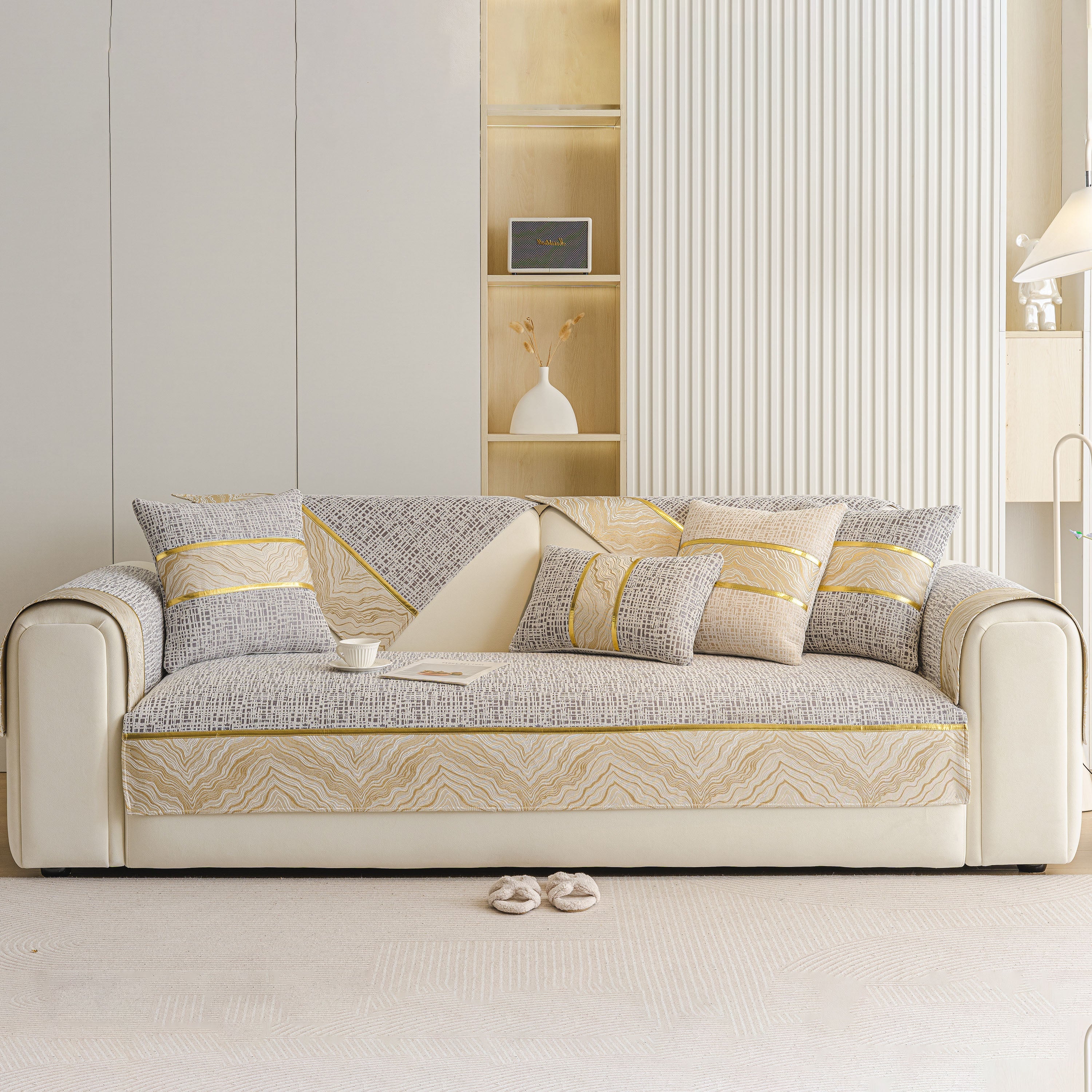 Modern Non-Slip Couch Slipcover, Soft, Durable & Washable Furniture Protector - Image 29