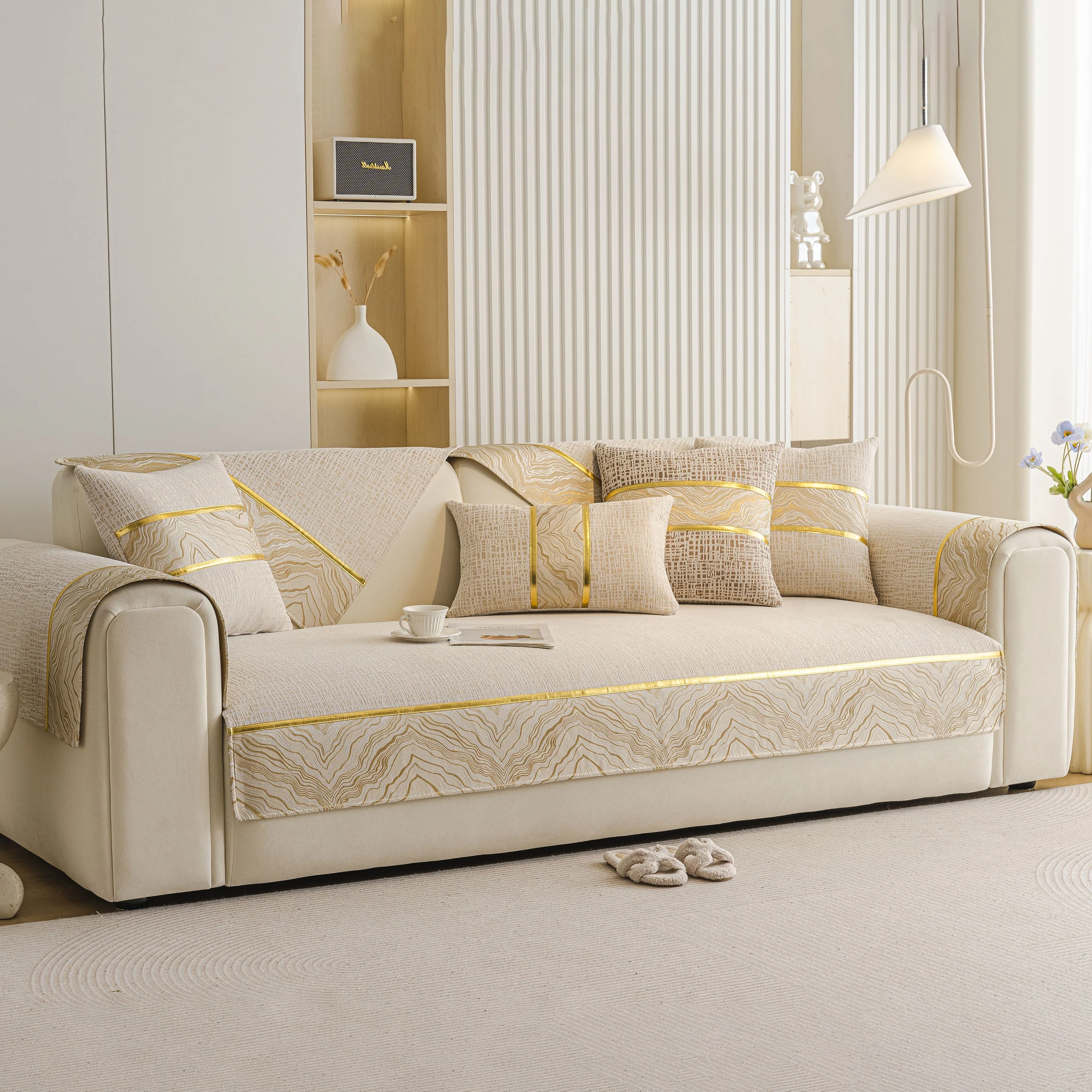 Modern Non-Slip Couch Slipcover, Soft, Durable & Washable Furniture Protector - Image 3