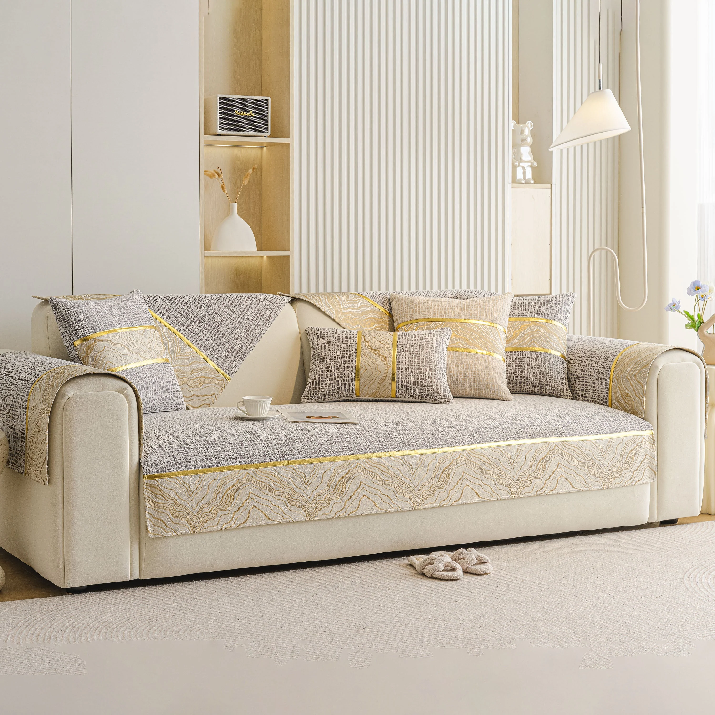Modern Non-Slip Couch Slipcover, Soft, Durable & Washable Furniture Protector - Image 30
