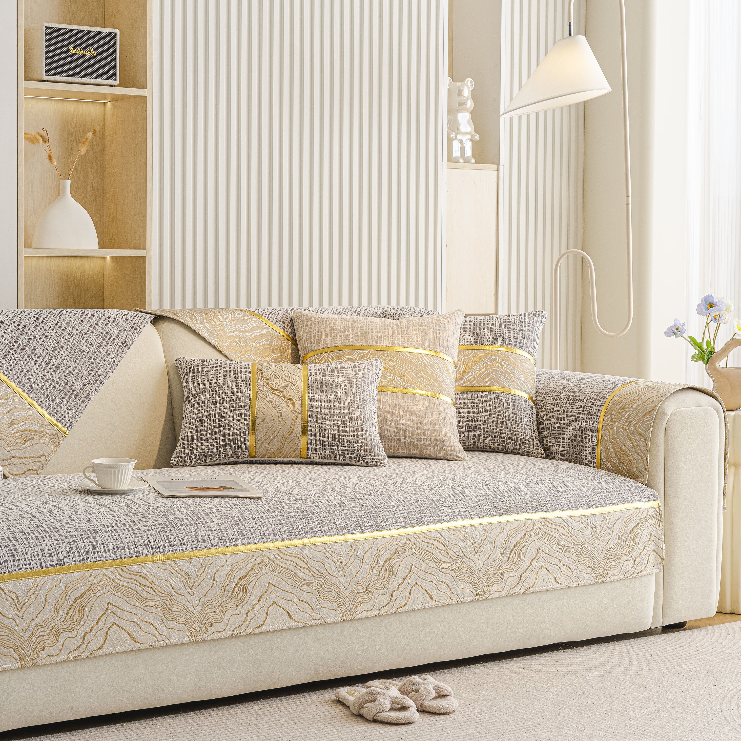 Modern Non-Slip Couch Slipcover, Soft, Durable & Washable Furniture Protector - Image 37