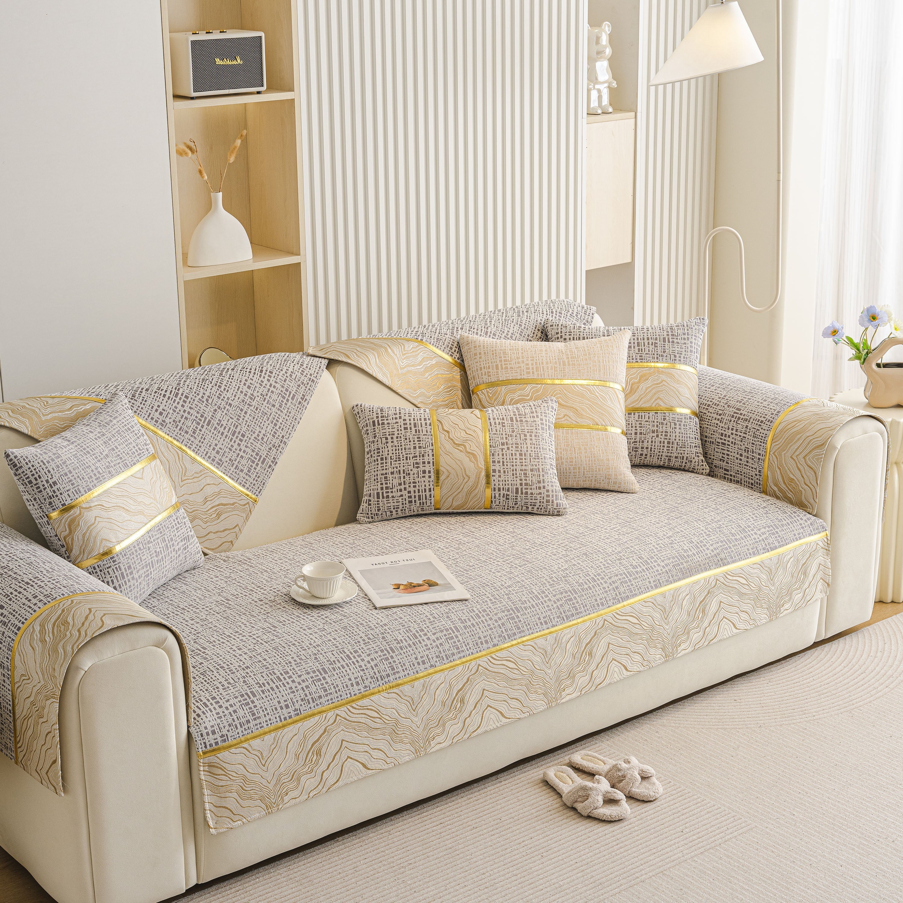 Modern Non-Slip Couch Slipcover, Soft, Durable & Washable Furniture Protector - Image 43
