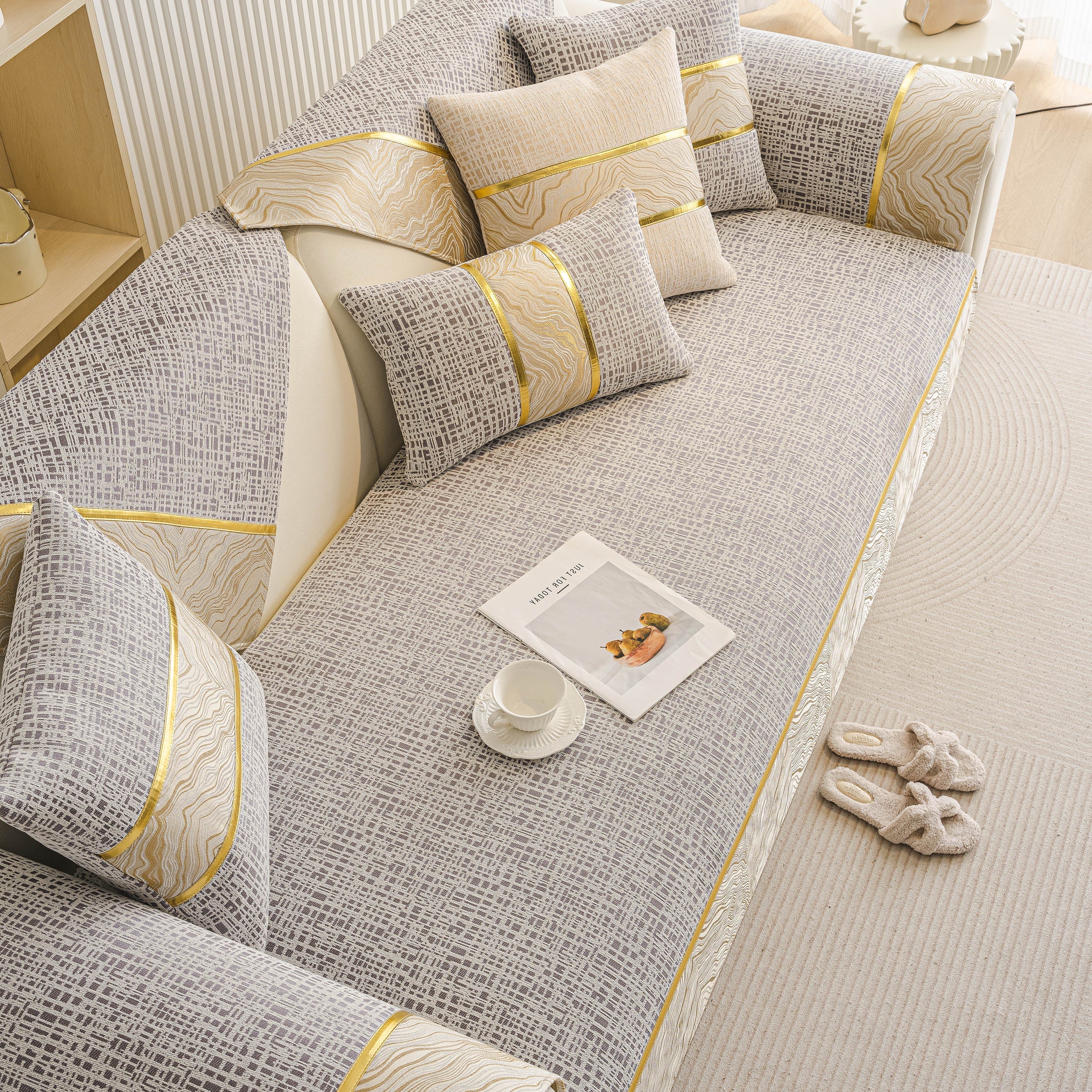 Modern Non-Slip Couch Slipcover, Soft, Durable & Washable Furniture Protector - Image 44