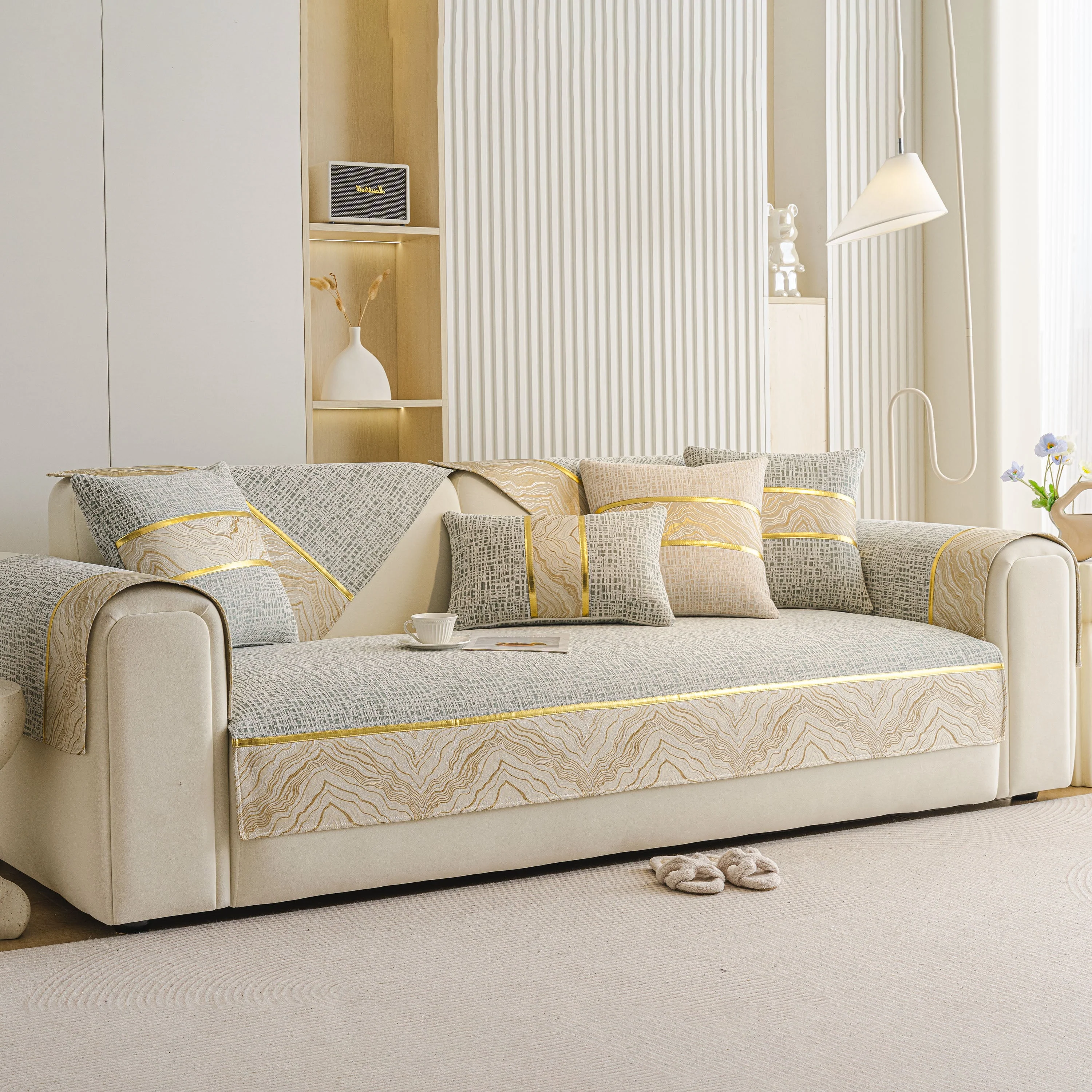 Modern Non-Slip Couch Slipcover, Soft, Durable & Washable Furniture Protector - Image 49