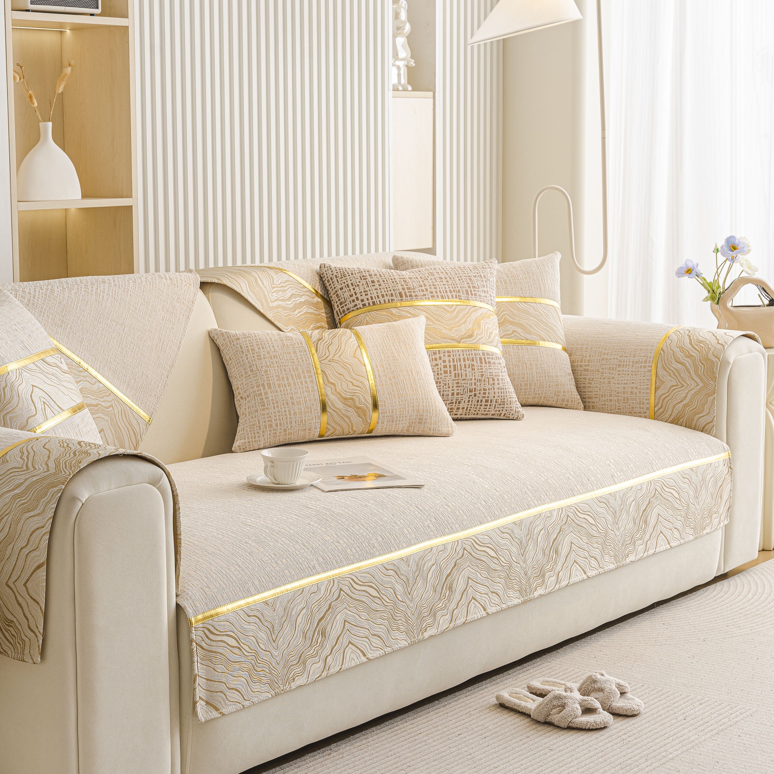 Modern Non-Slip Couch Slipcover, Soft, Durable & Washable Furniture Protector - Image 5