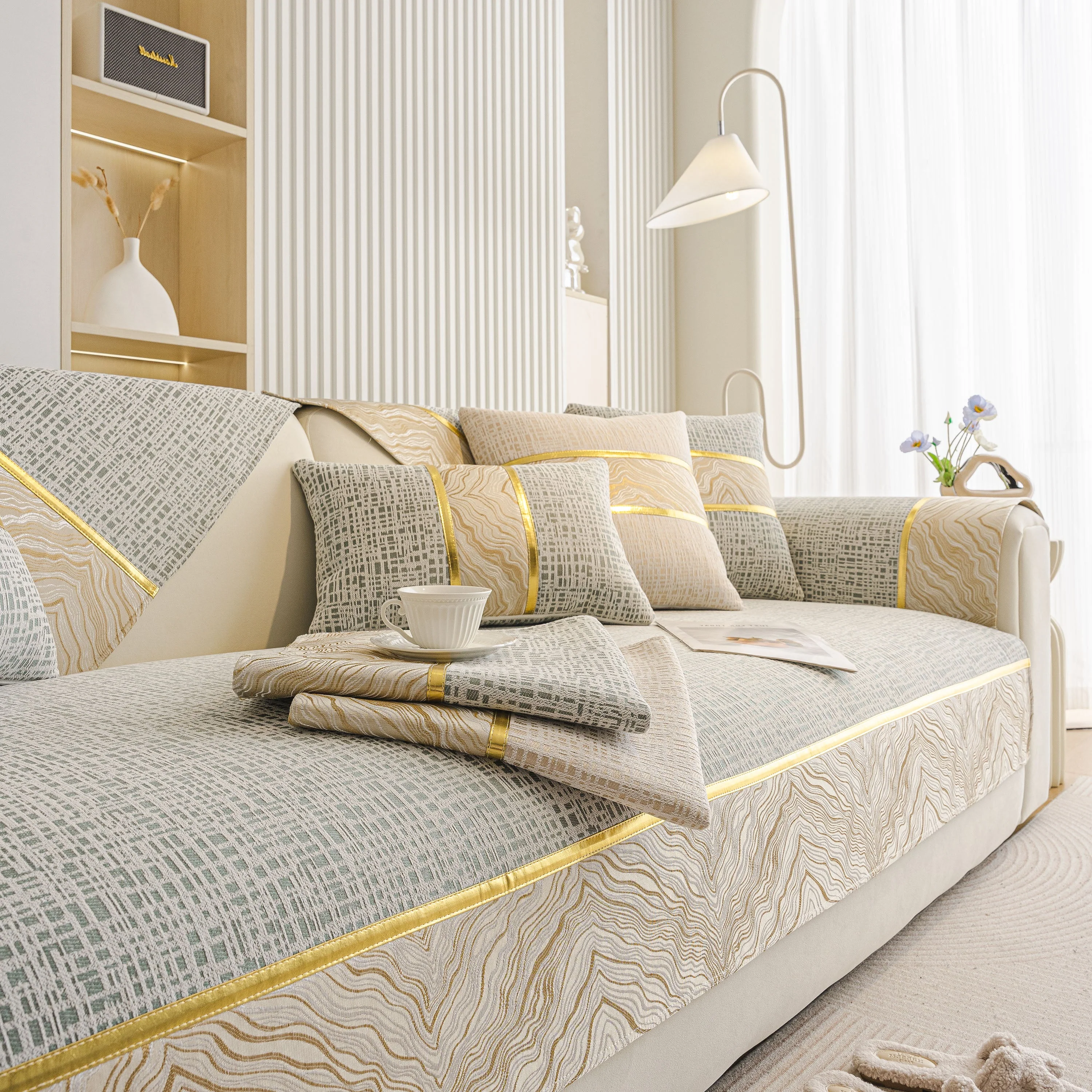 Modern Non-Slip Couch Slipcover, Soft, Durable & Washable Furniture Protector - Image 52