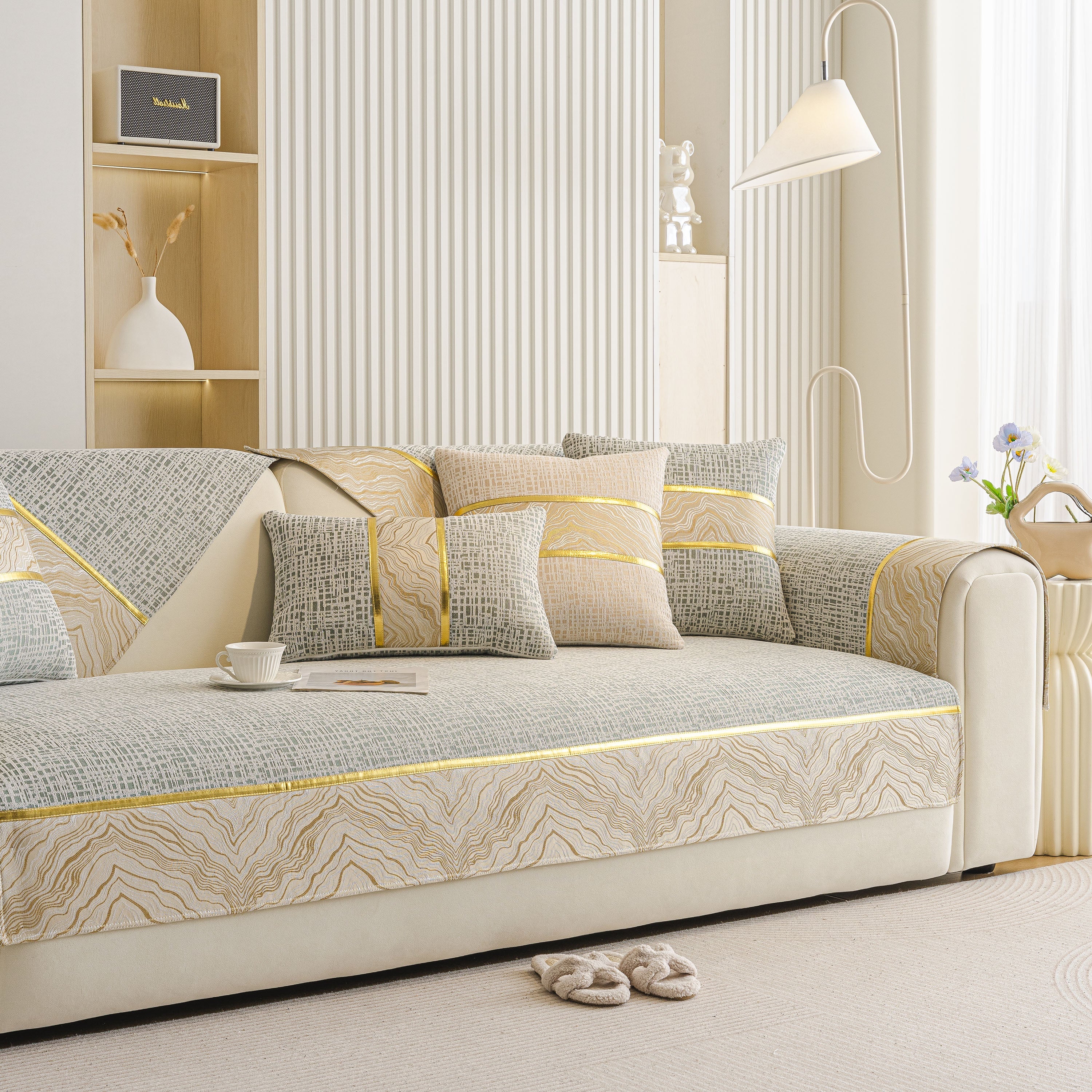 Modern Non-Slip Couch Slipcover, Soft, Durable & Washable Furniture Protector - Image 53