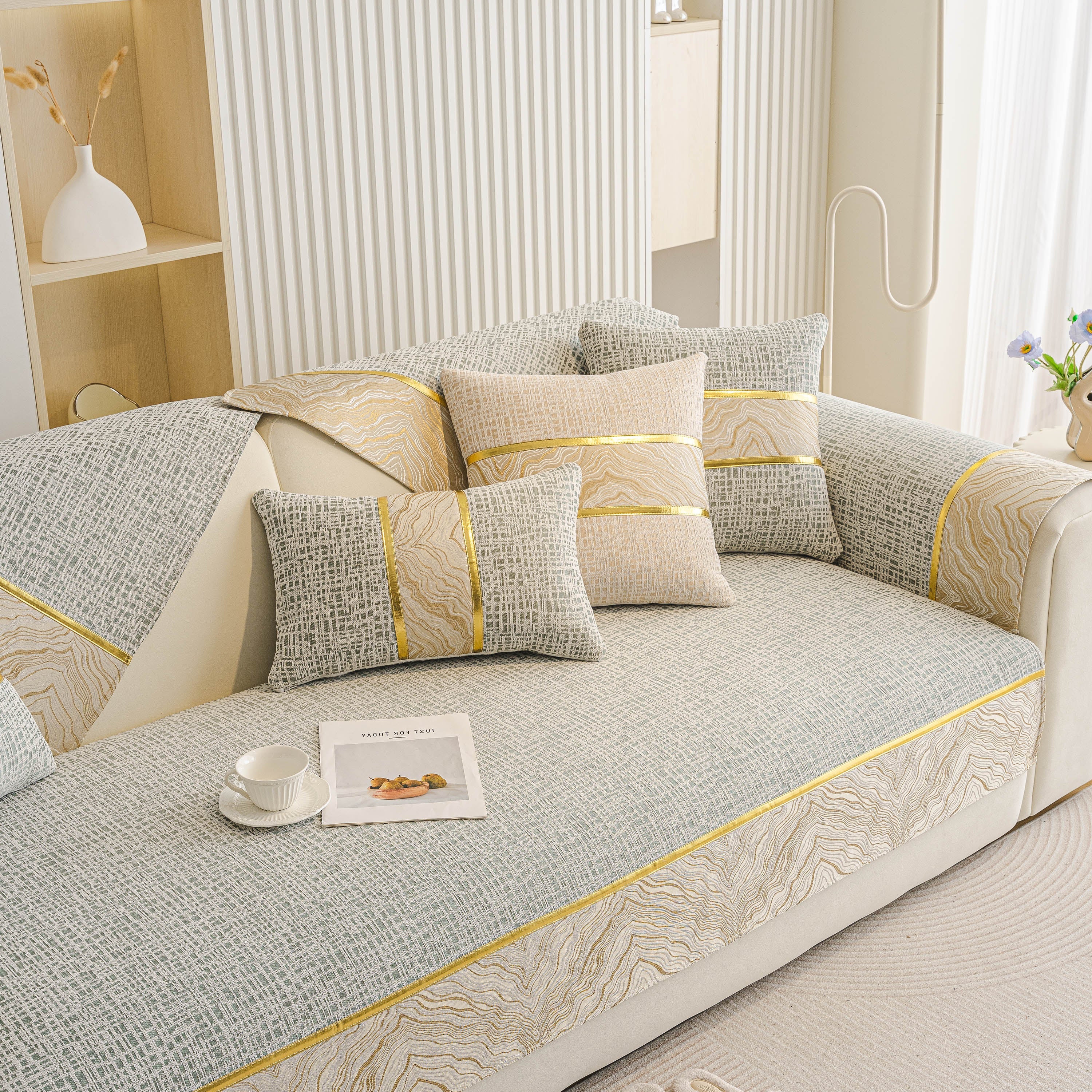 Modern Non-Slip Couch Slipcover, Soft, Durable & Washable Furniture Protector - Image 57
