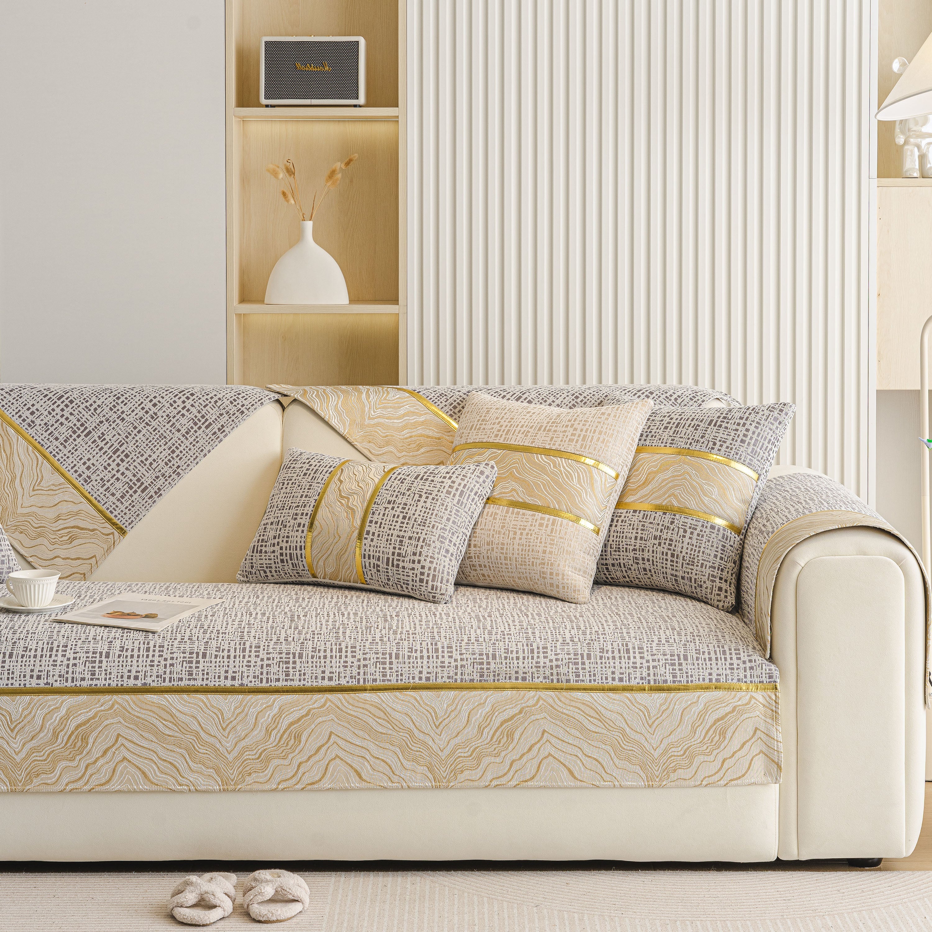 Modern Non-Slip Couch Slipcover, Soft, Durable & Washable Furniture Protector - Image 69