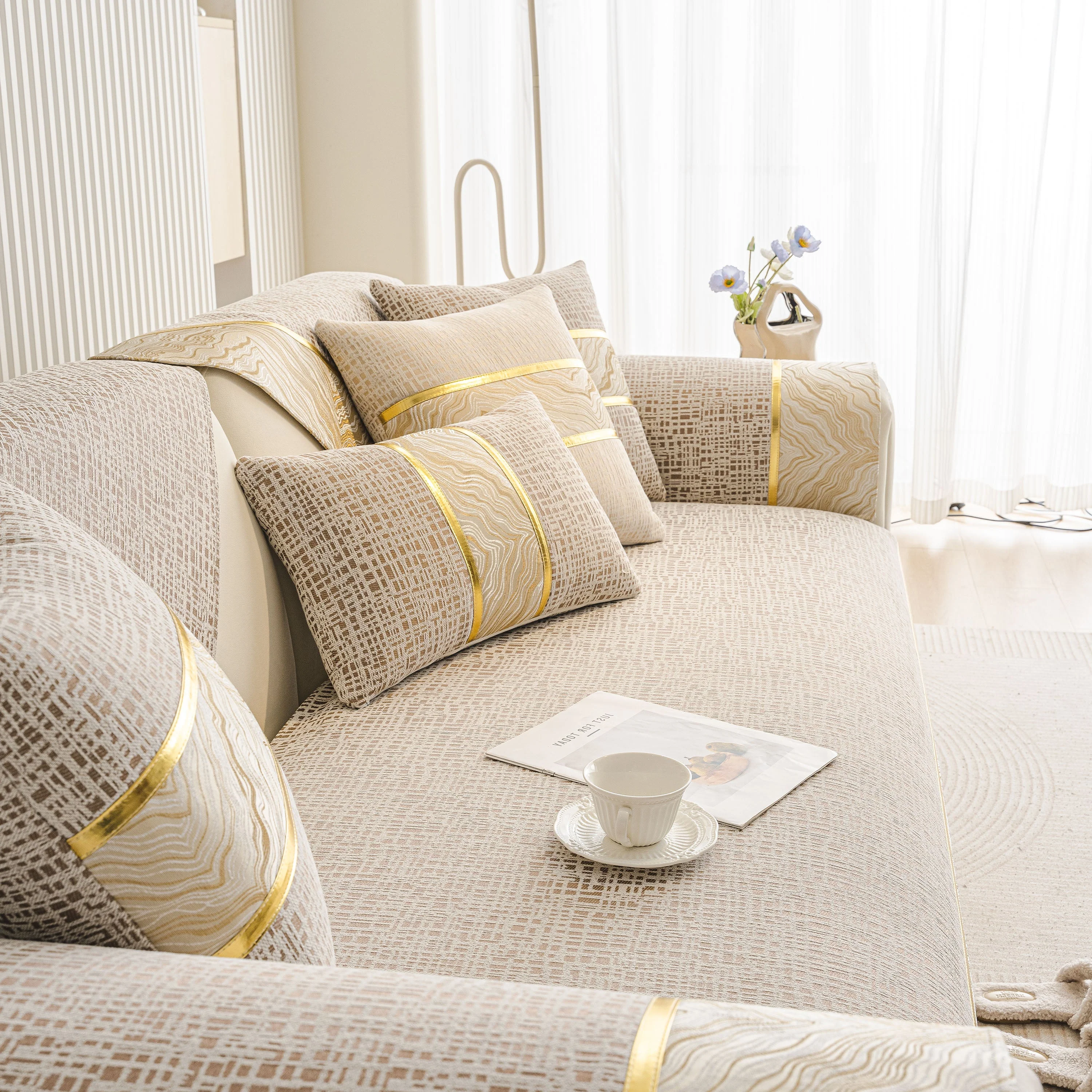 Modern Non-Slip Couch Slipcover, Soft, Durable & Washable Furniture Protector - Image 73