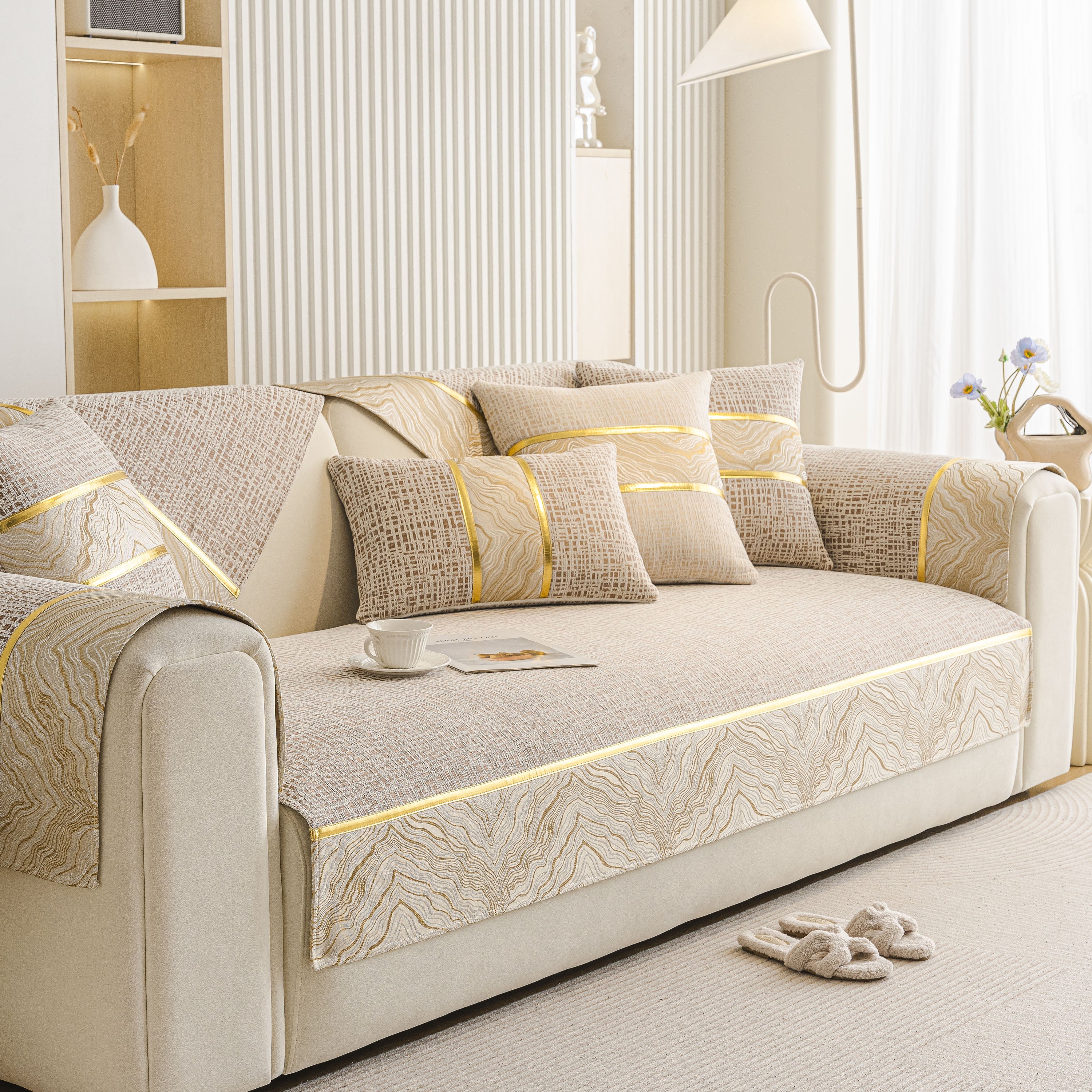 Modern Non-Slip Couch Slipcover, Soft, Durable & Washable Furniture Protector - Image 75