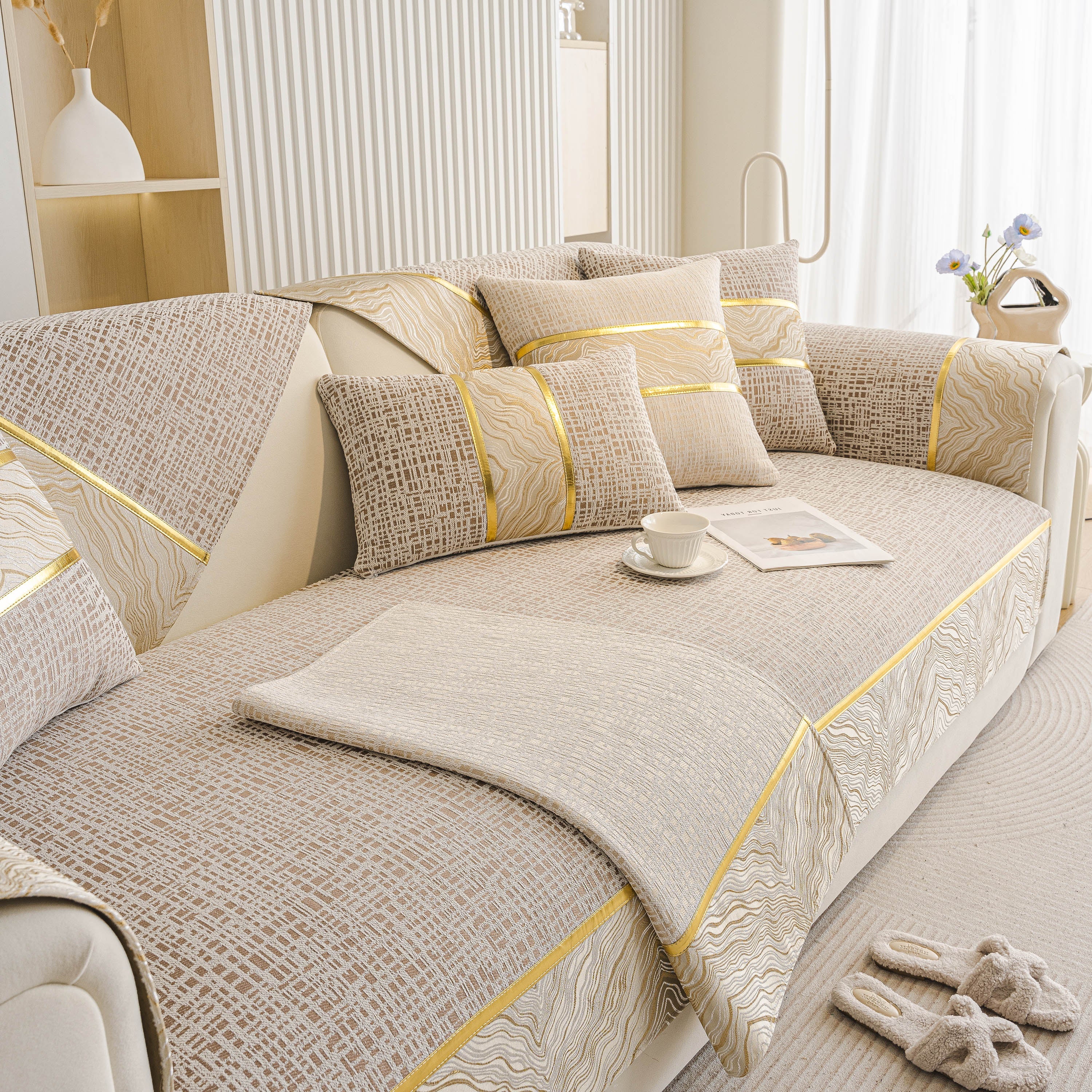 Modern Non-Slip Couch Slipcover, Soft, Durable & Washable Furniture Protector - Image 78
