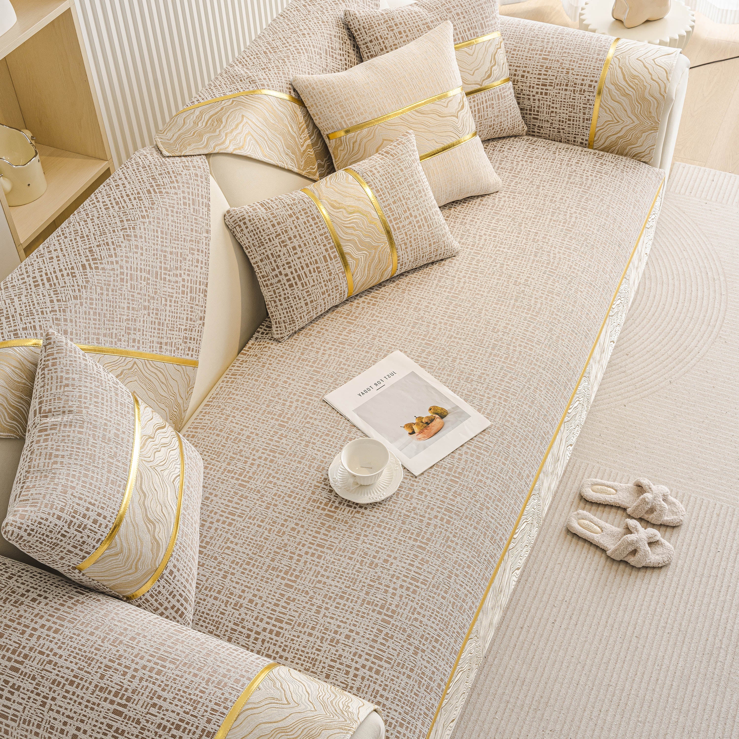 Modern Non-Slip Couch Slipcover, Soft, Durable & Washable Furniture Protector - Image 88